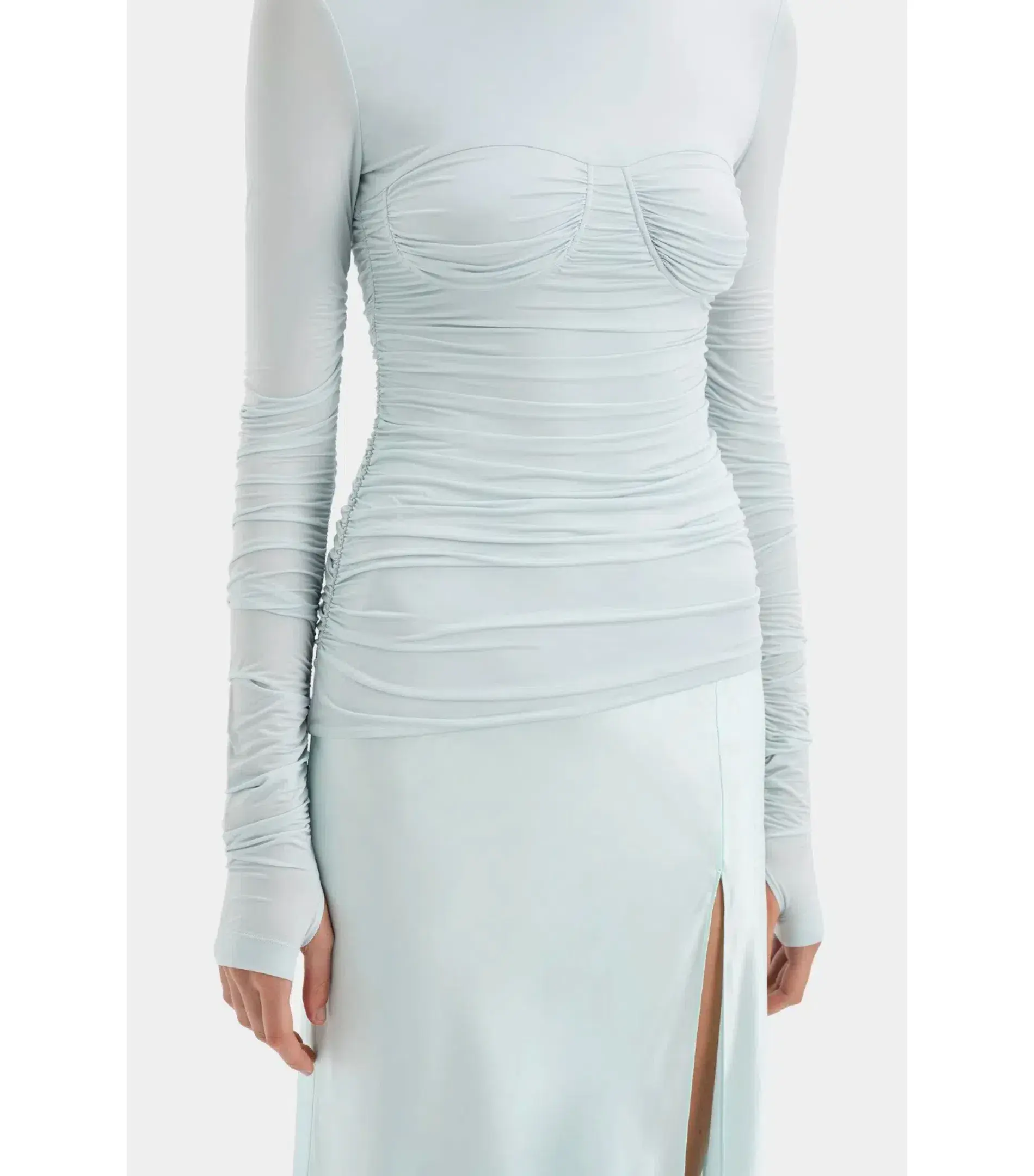 SIR The Label Alessia Draped Gown Ice Blue Size 0 / AU 6 - Image 5