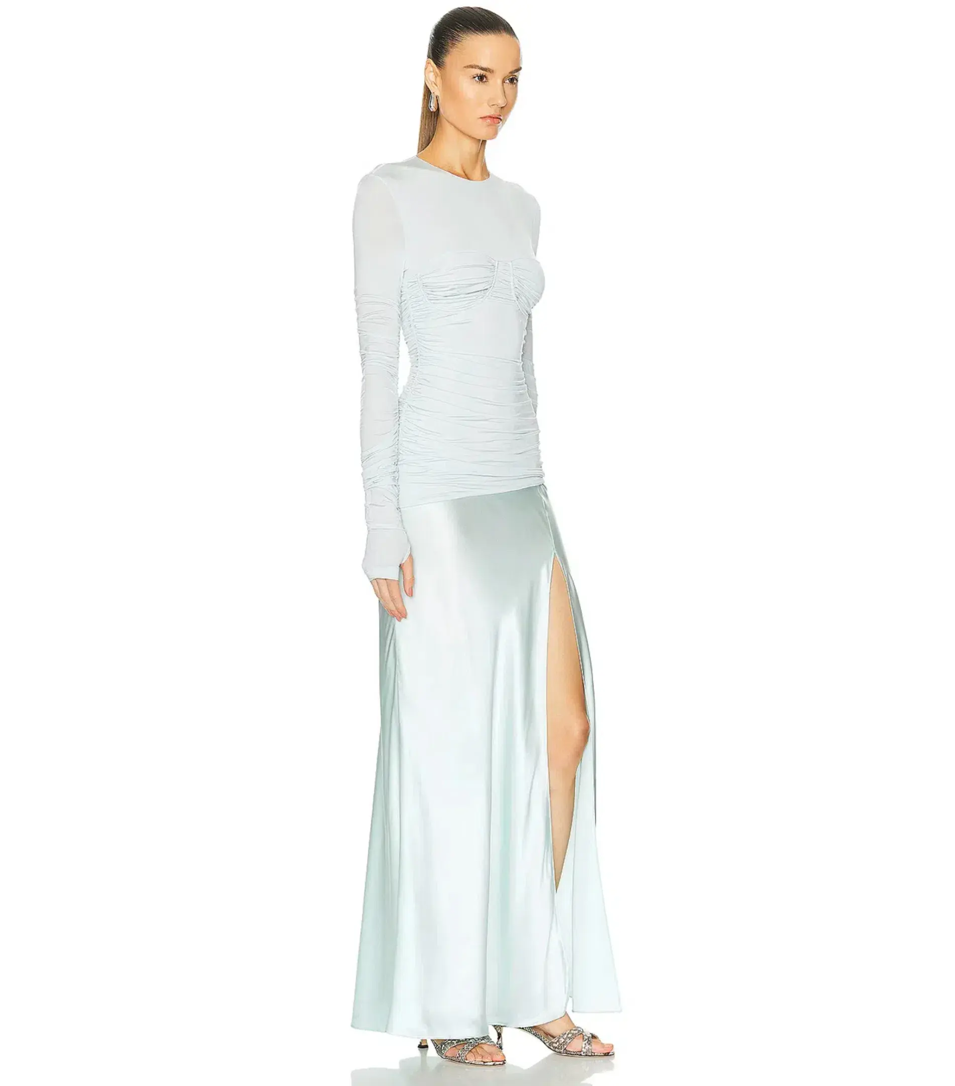 SIR The Label Alessia Draped Gown Ice Blue Size 0 / AU 6 - Image 2
