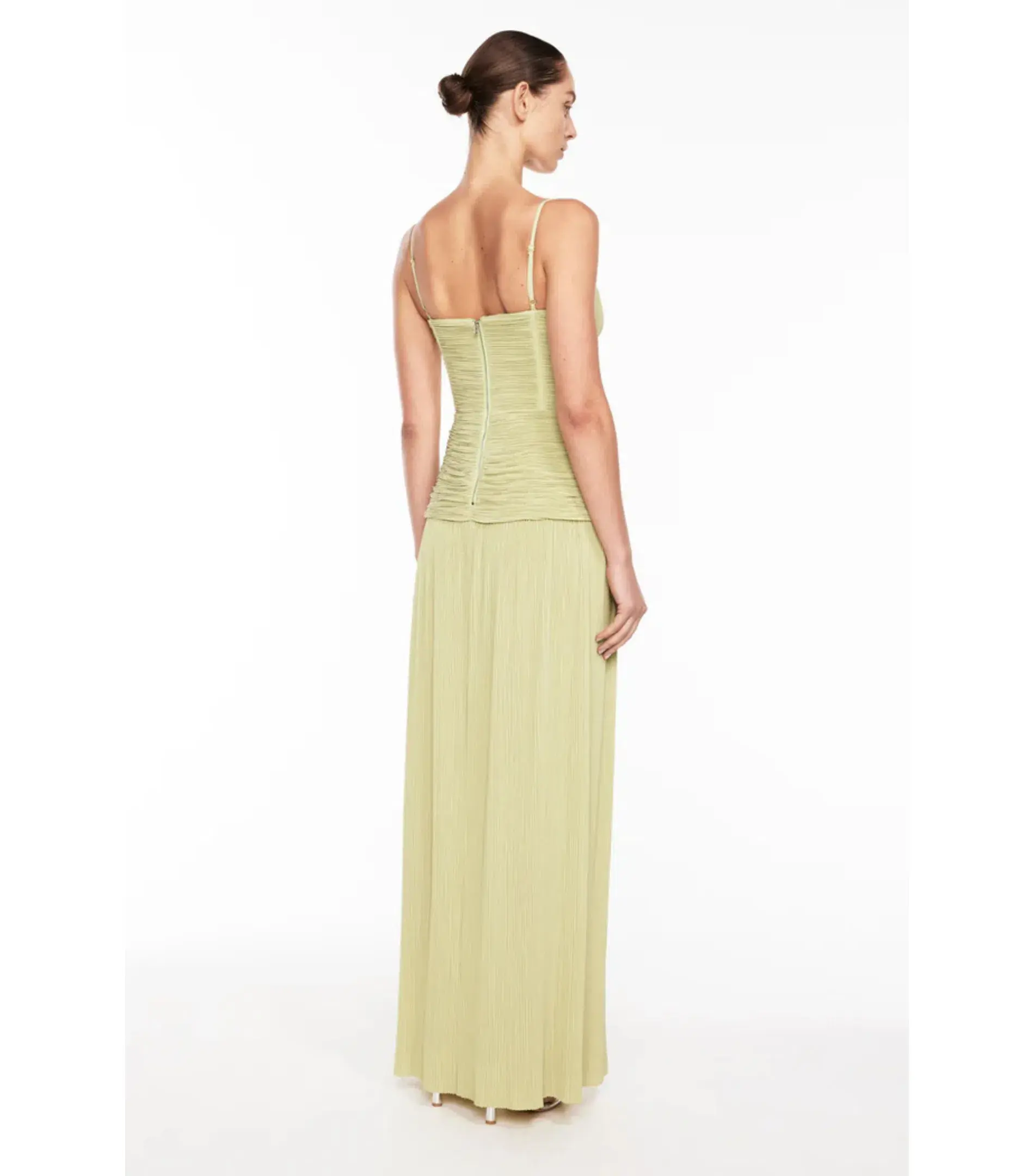 Manning Cartell Double Time Pleat Dress Pistachio Size AU 10 - Image 4