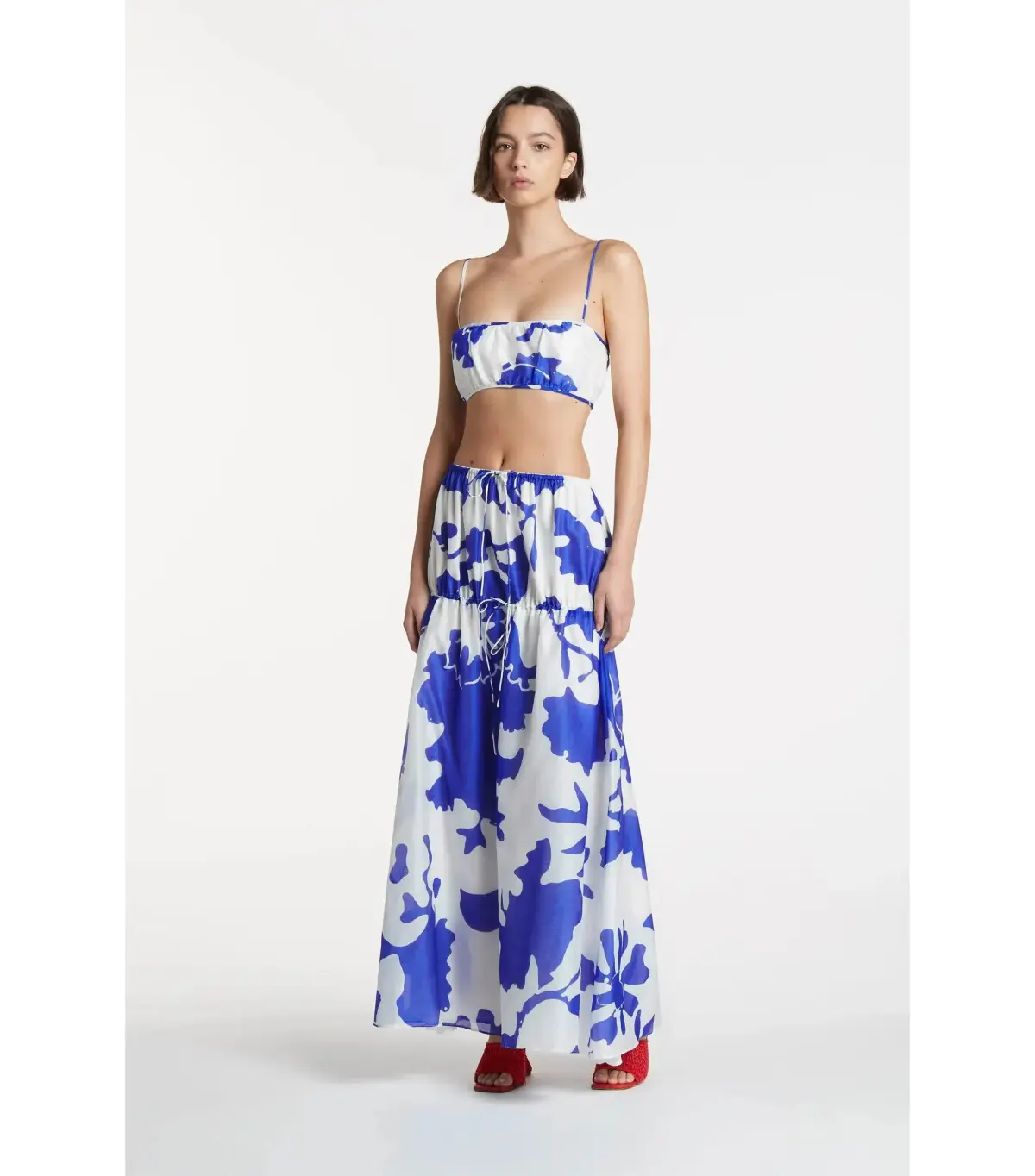 Sir The Label Vivi Top and Skirt Set Blue Print Size 1 / AU 8 - Image 1