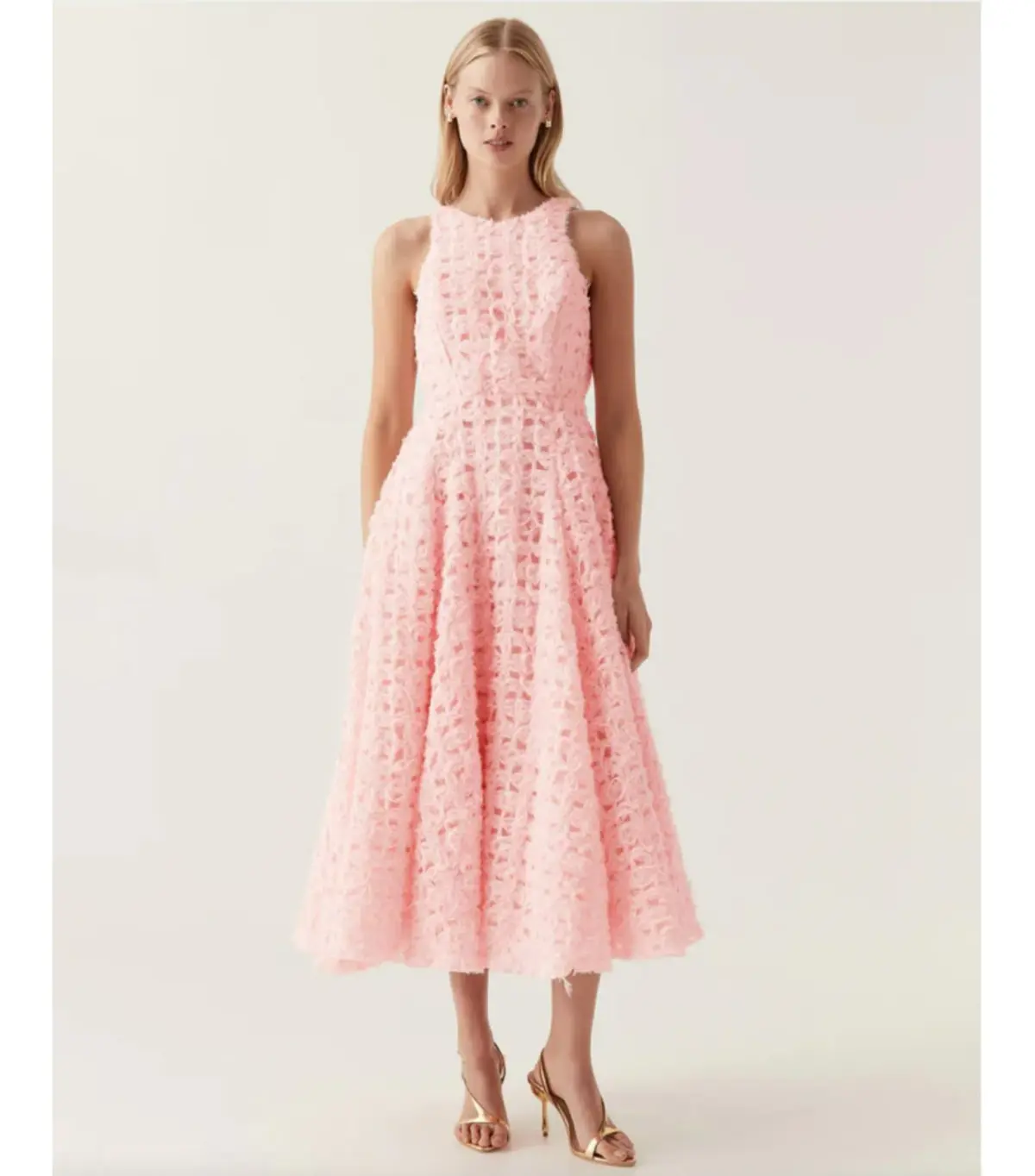 Aje Quintette Backless Midi Dress Pink Size AU 10 - Image 1