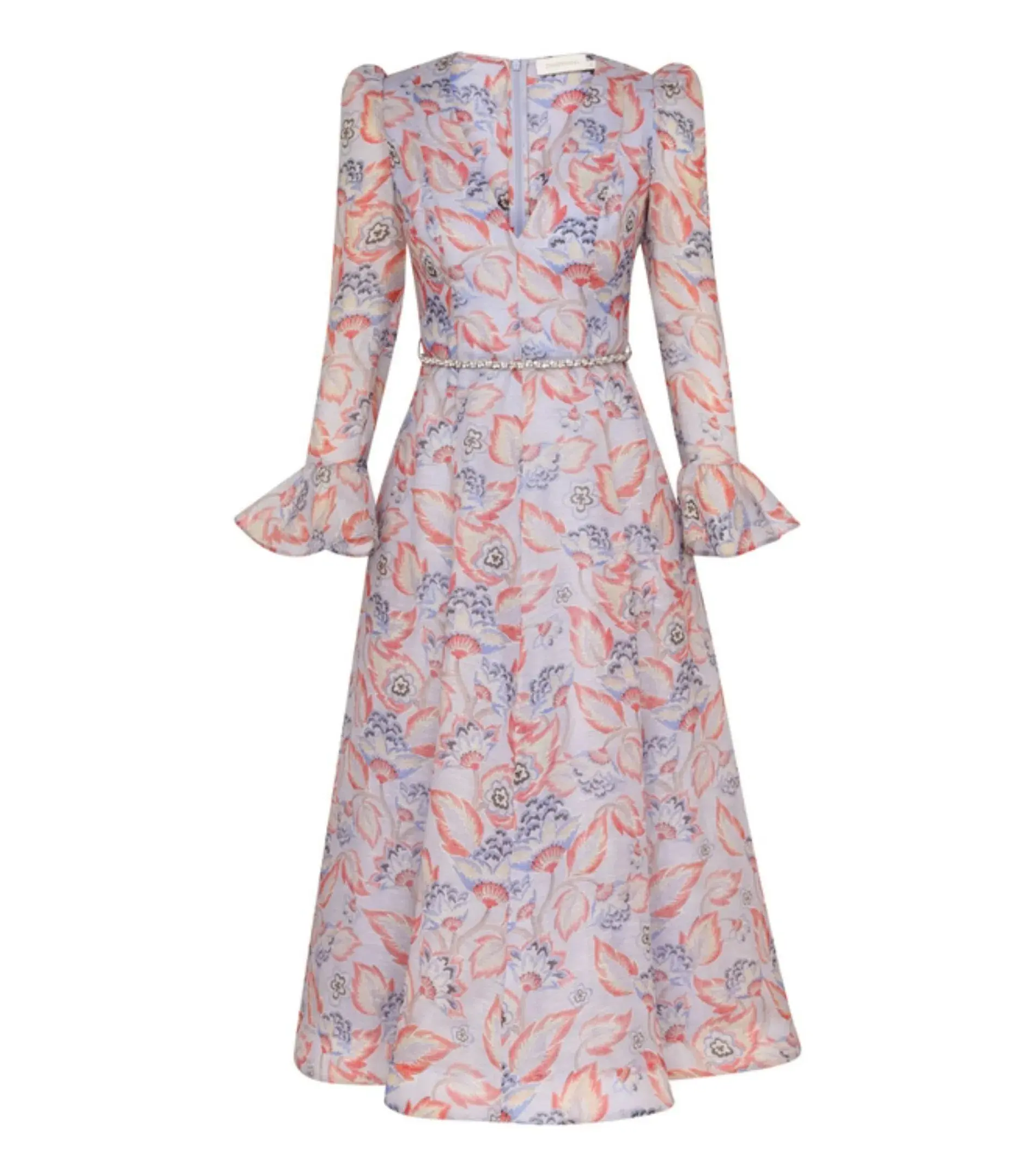 Zimmermann Eden Long Sleeve Midi Dress in Sapphire Eden Size 3 / AU 14 - Image 5