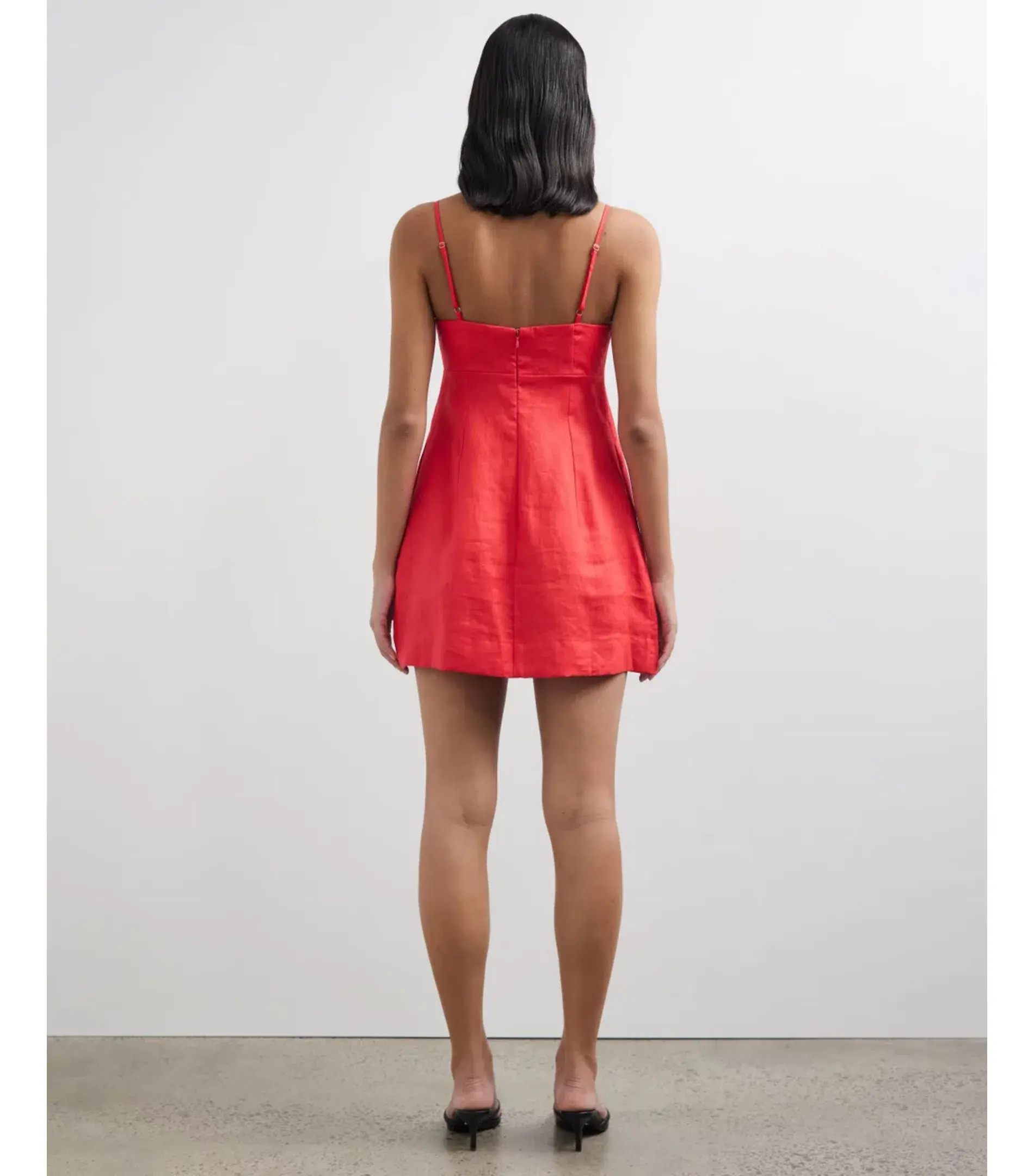 Lover Alchemy Bow Detail Mini Dress Cherry Red Size AU 8 - Image 3