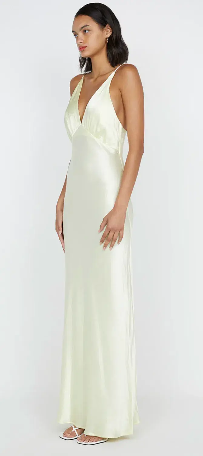 Bec and Bridge Moon Dance V Maxi Dress - Ice Yellow - Size 8 - Image 3