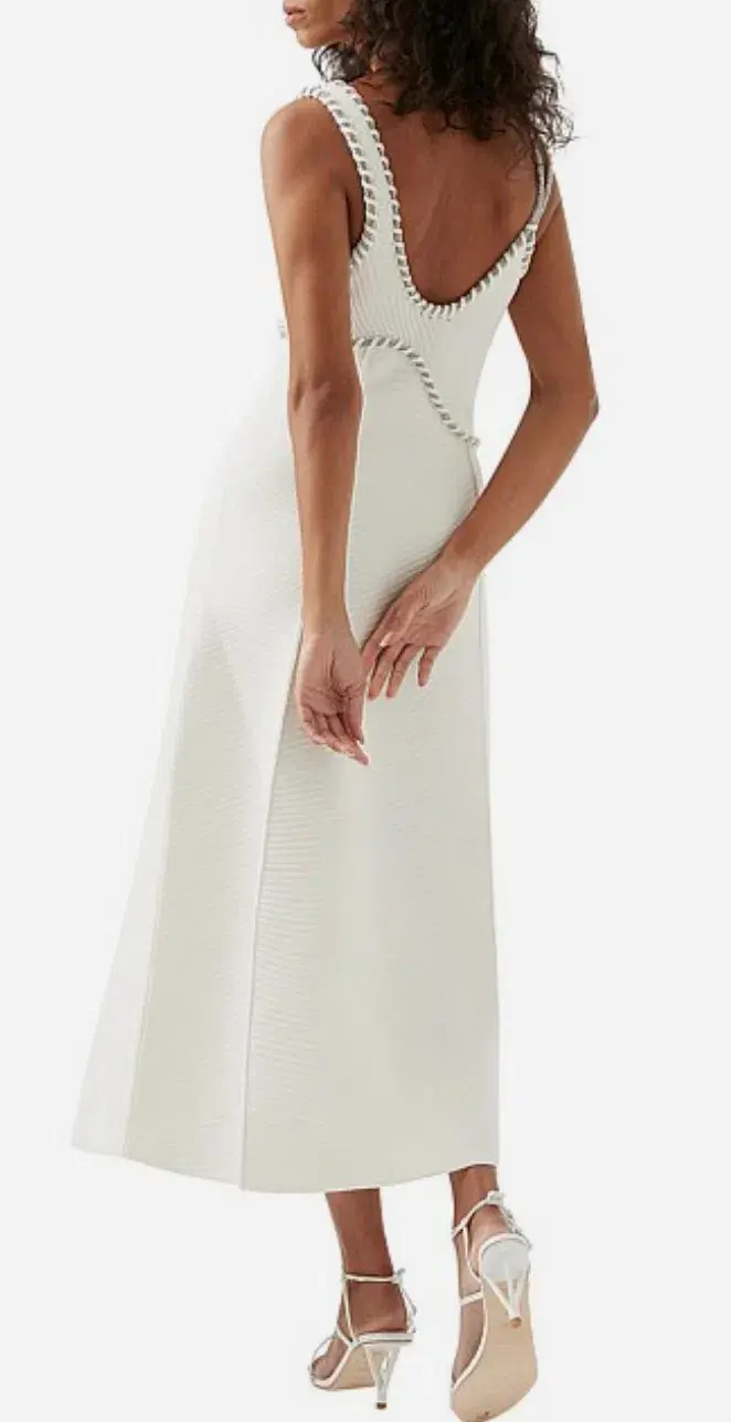 Aje Carve Abstract Knit Dress - White - Size S - Image 4