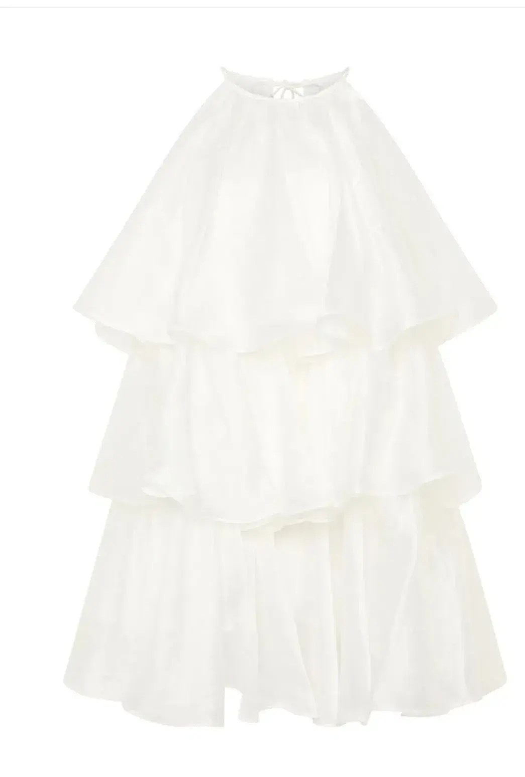Aje Claudia Tiered Mini Dress White Size 10 - Image 3