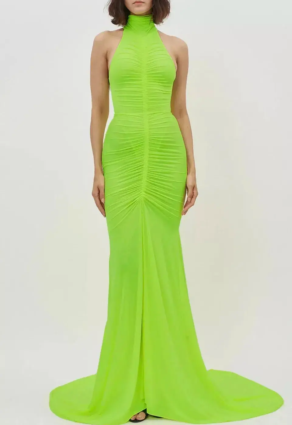 Alex Perry Lorne Halterneck Ruched Gown Size 8 - Image 1