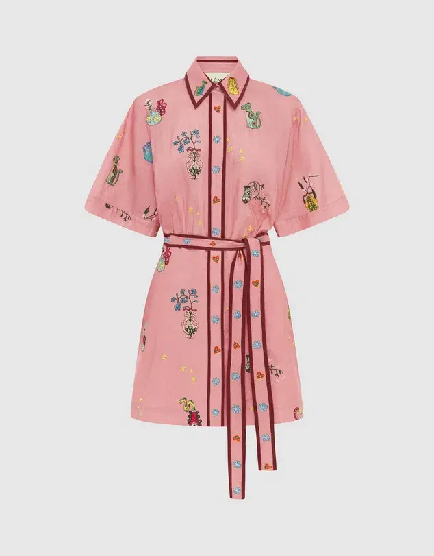 Alemais Timmy Embroidered Mini Dress Size 6  - Image 3