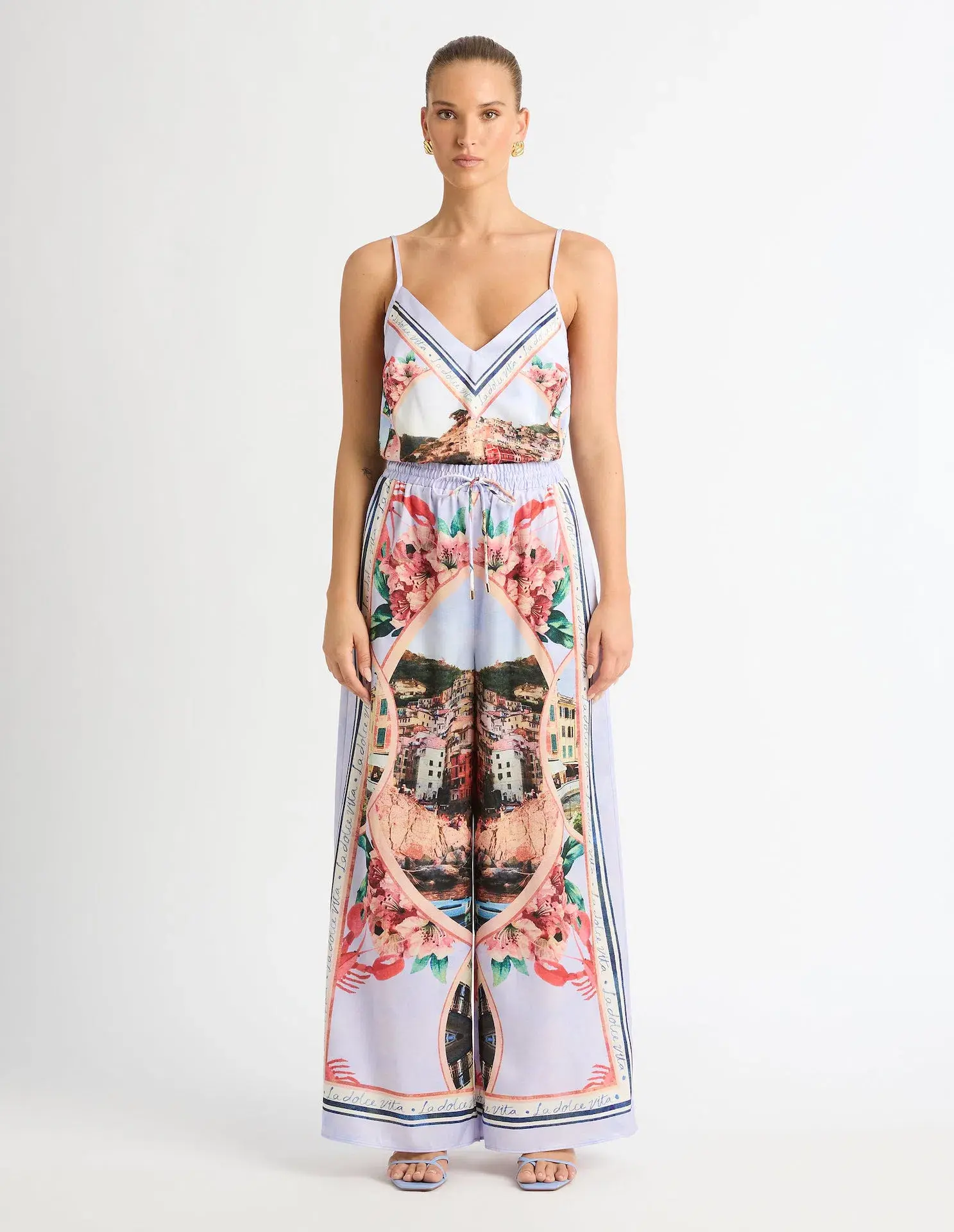 Sheike La Dolce Vita Cami Size 14 and Pant Size 12 Set Print - Image 1
