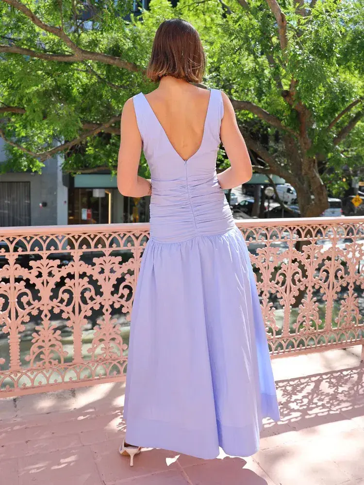 By Nicola Bowie Maxi Dress in Cornflower Blue Size 10 - Image 8