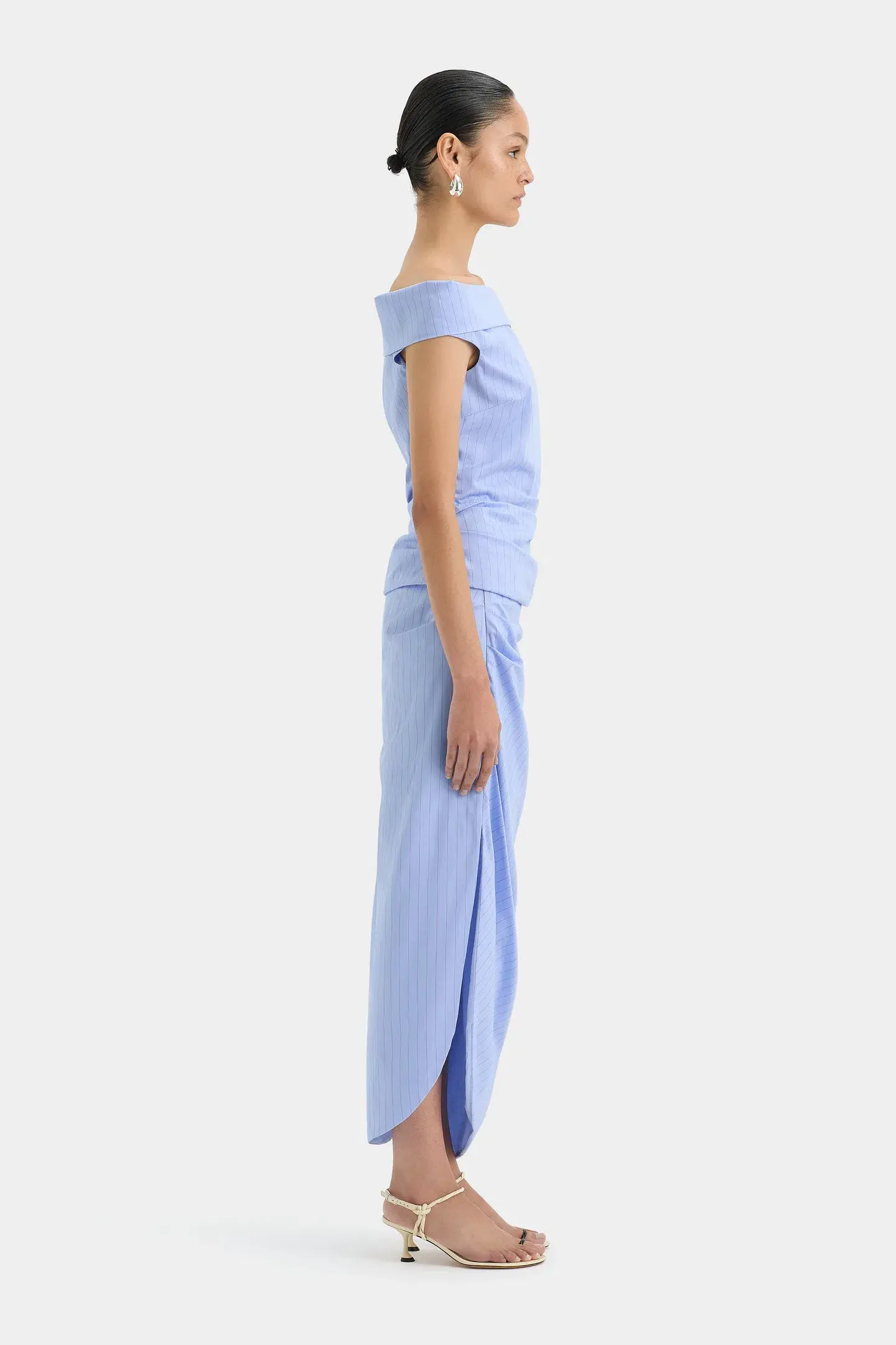 Sir the Label Lori Midi Skirt Size 1 Sky Blue - Image 2