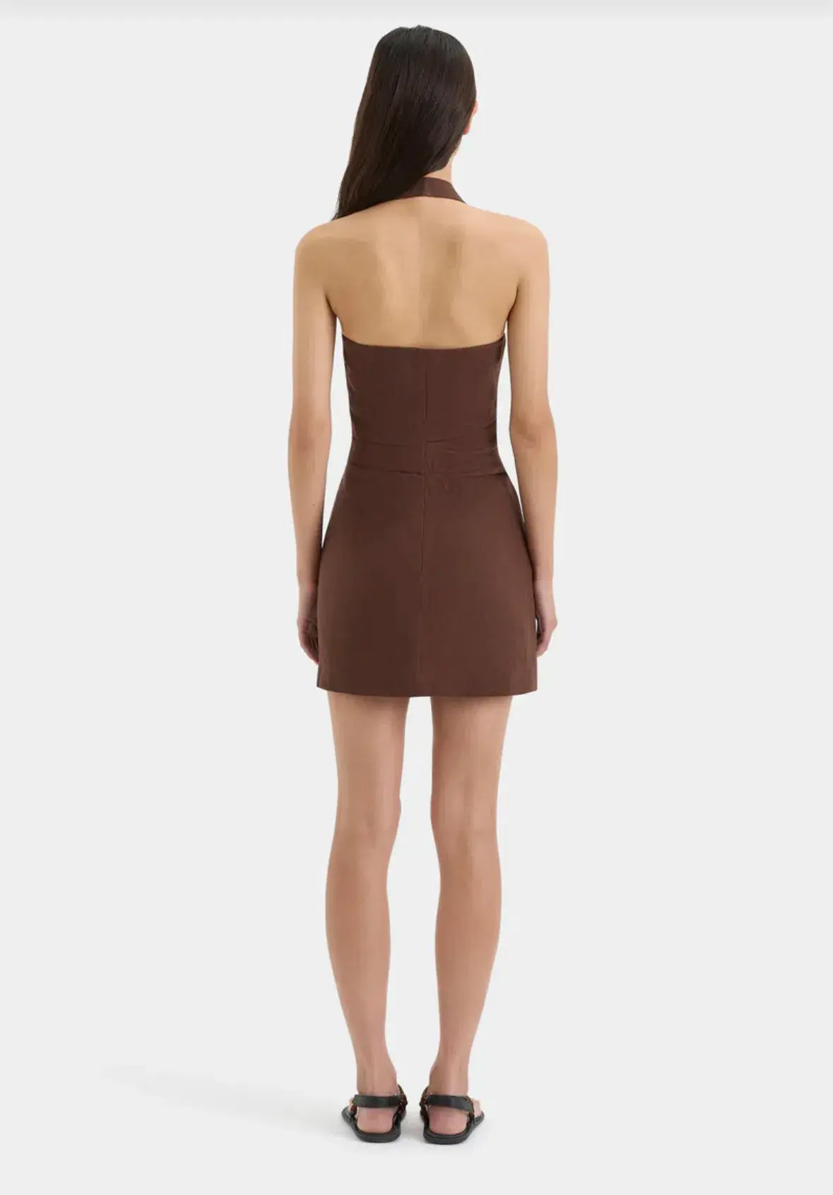 Sir The Label Noemi Halter Mini Dress Brown Size 10/M - Image 2