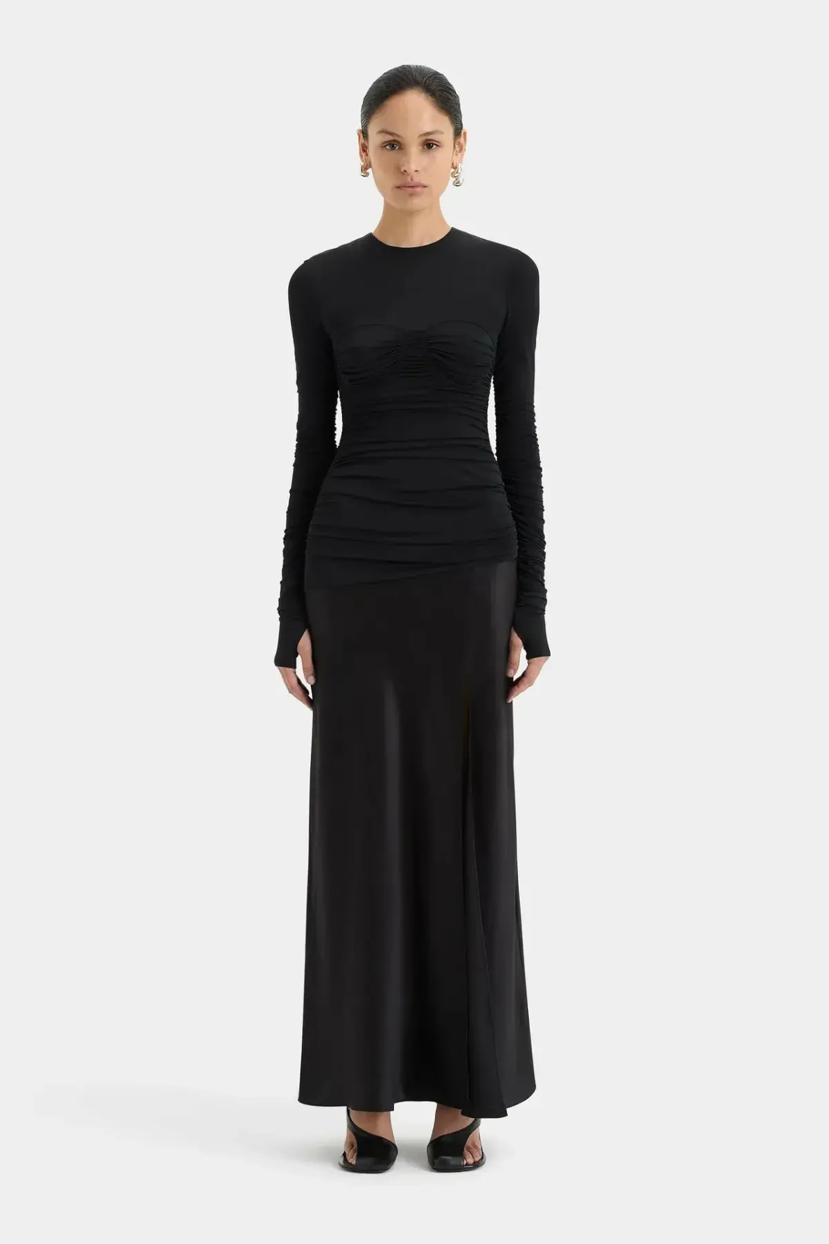 Sir Alessia Draped Gown Size 3/ AU 14 - Image 1