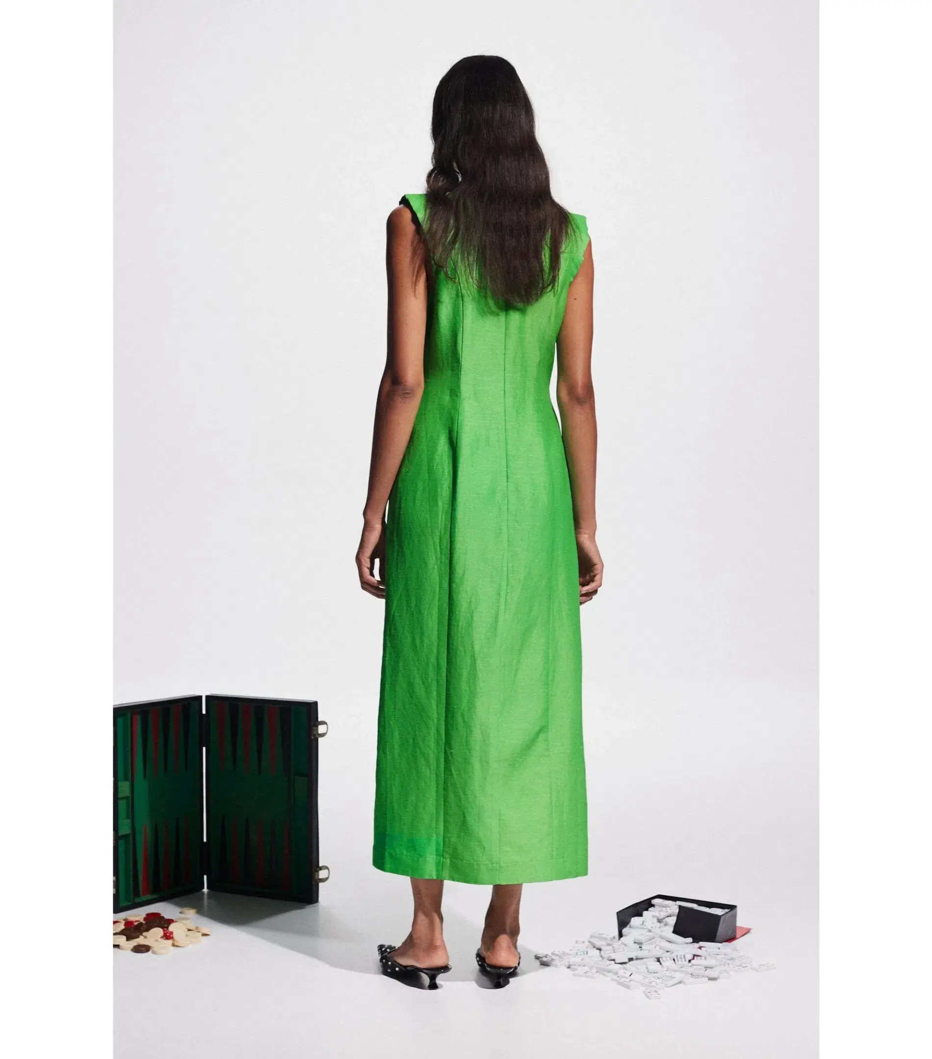 Alemais Dazzle Midi Dress Green Size AU 12 - Image 2