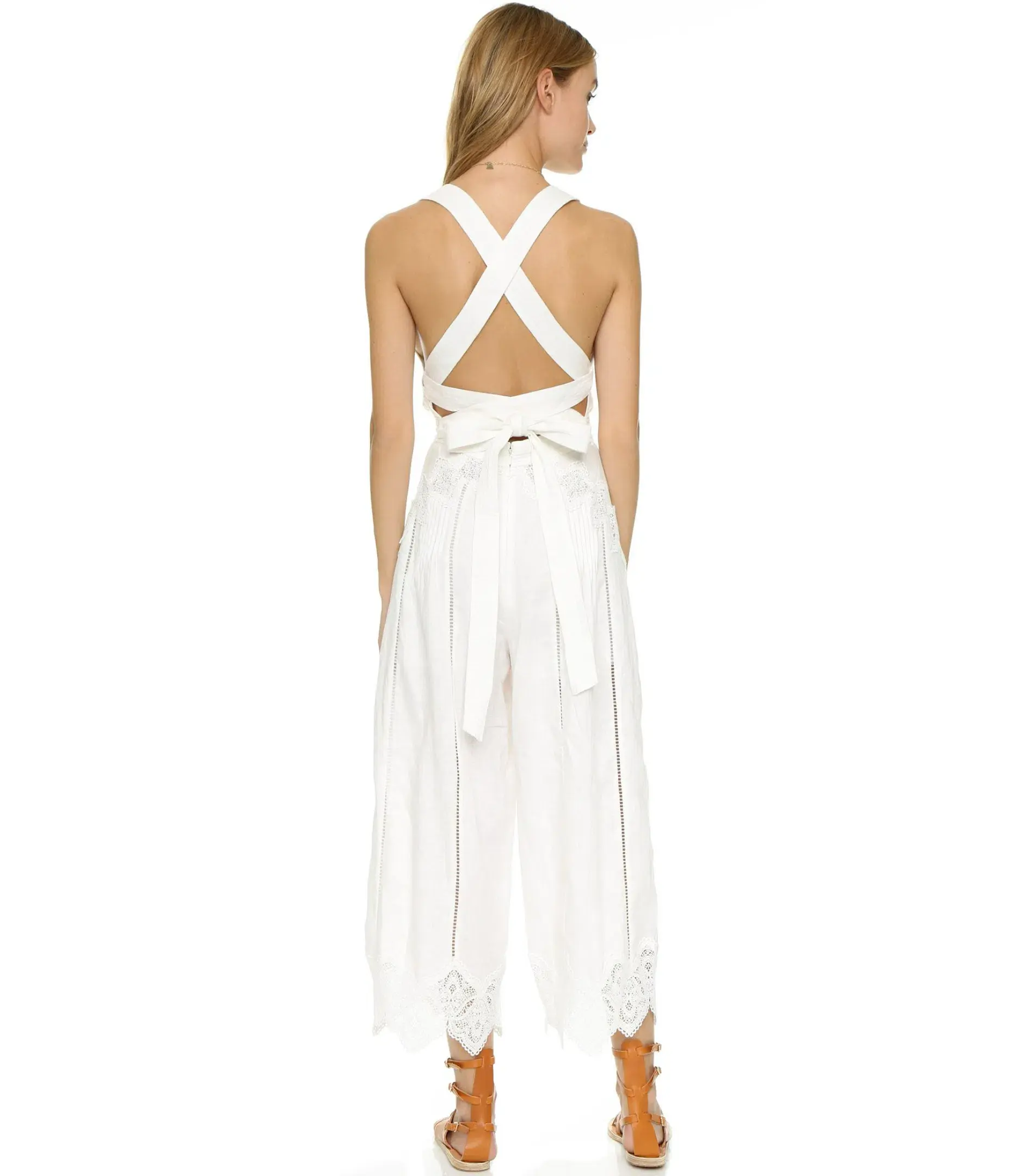 Zimmermann Empire Jumpsuit White Size 0 / AU 8 - Image 4