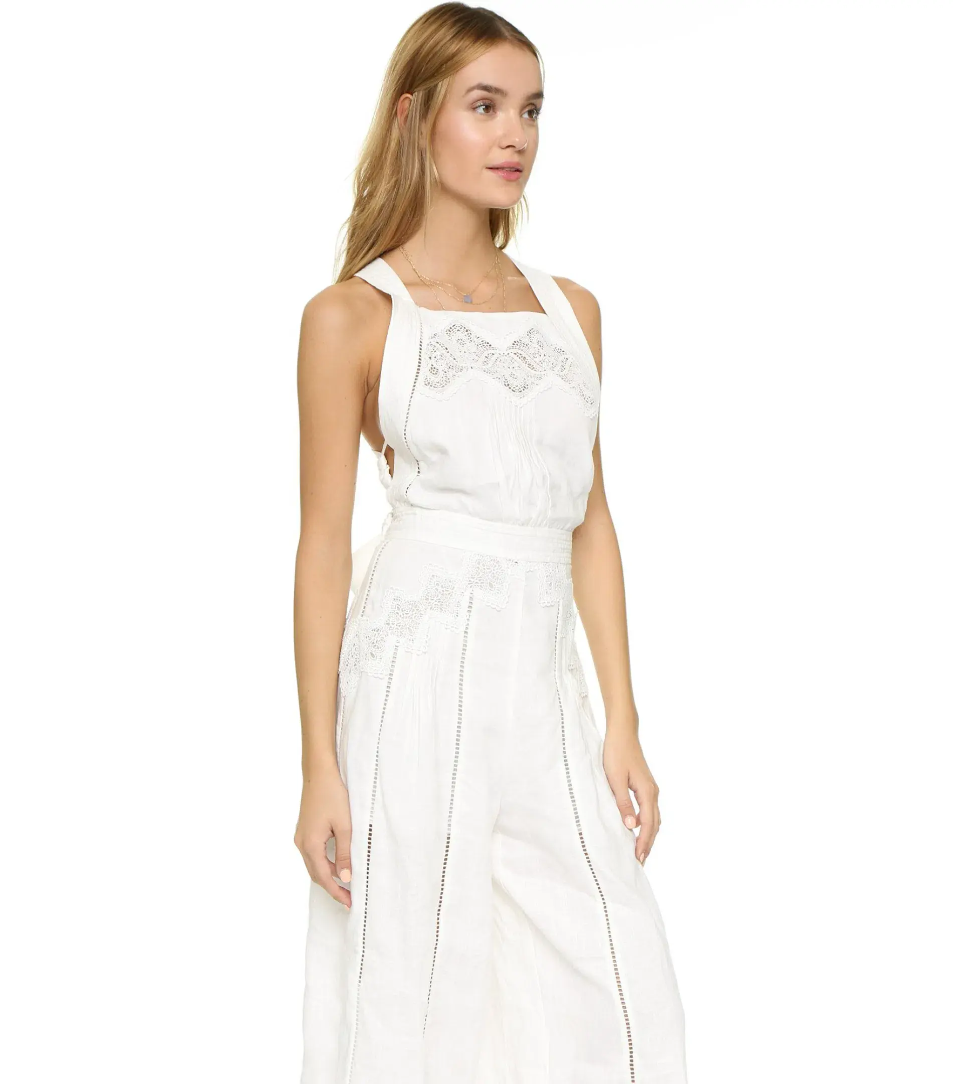 Zimmermann Empire Jumpsuit White Size 0 / AU 8 - Image 3