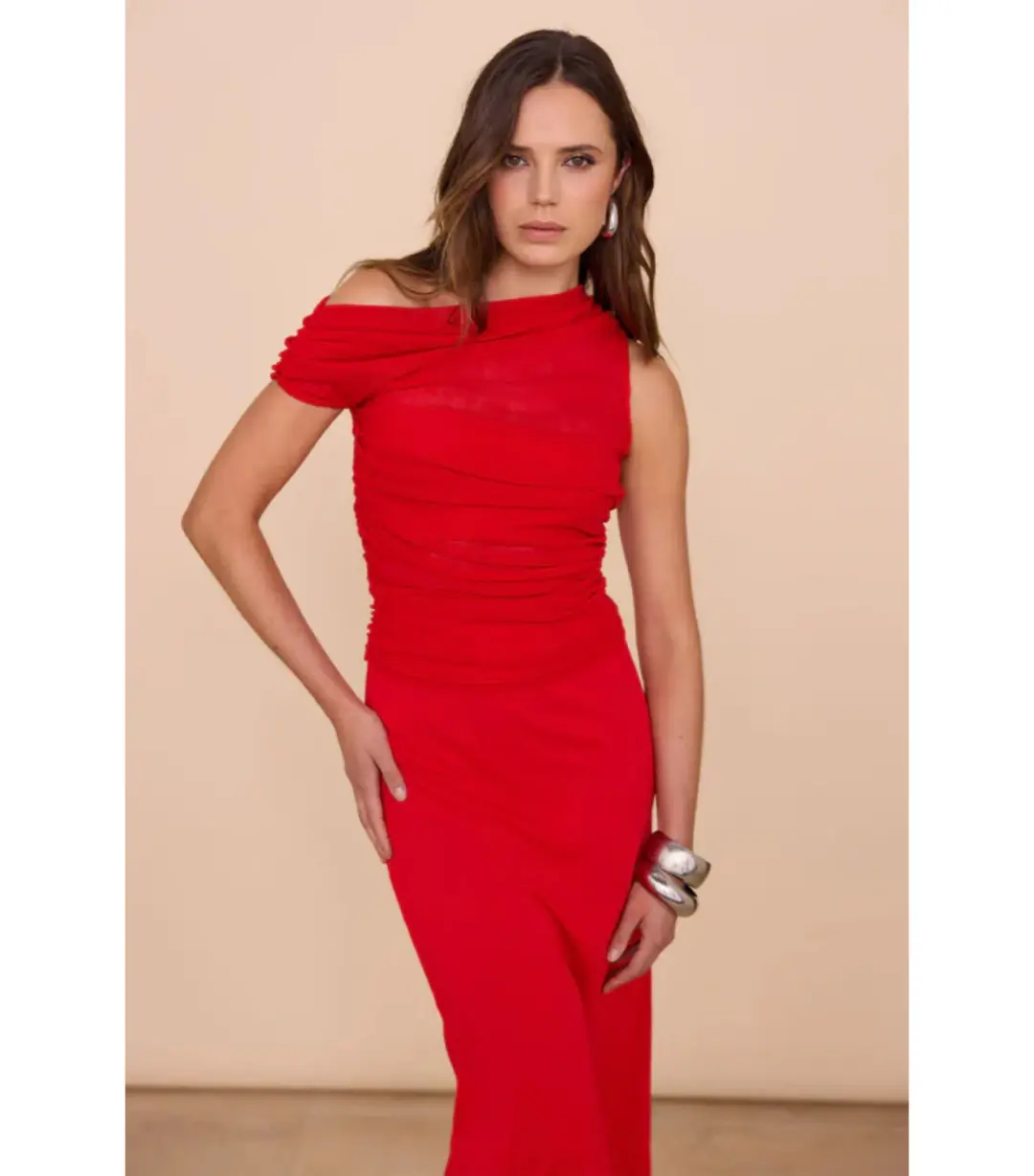Sovere Thea Mesh Dress Chilli Size S / AU 8 for rent on The Volte - main image