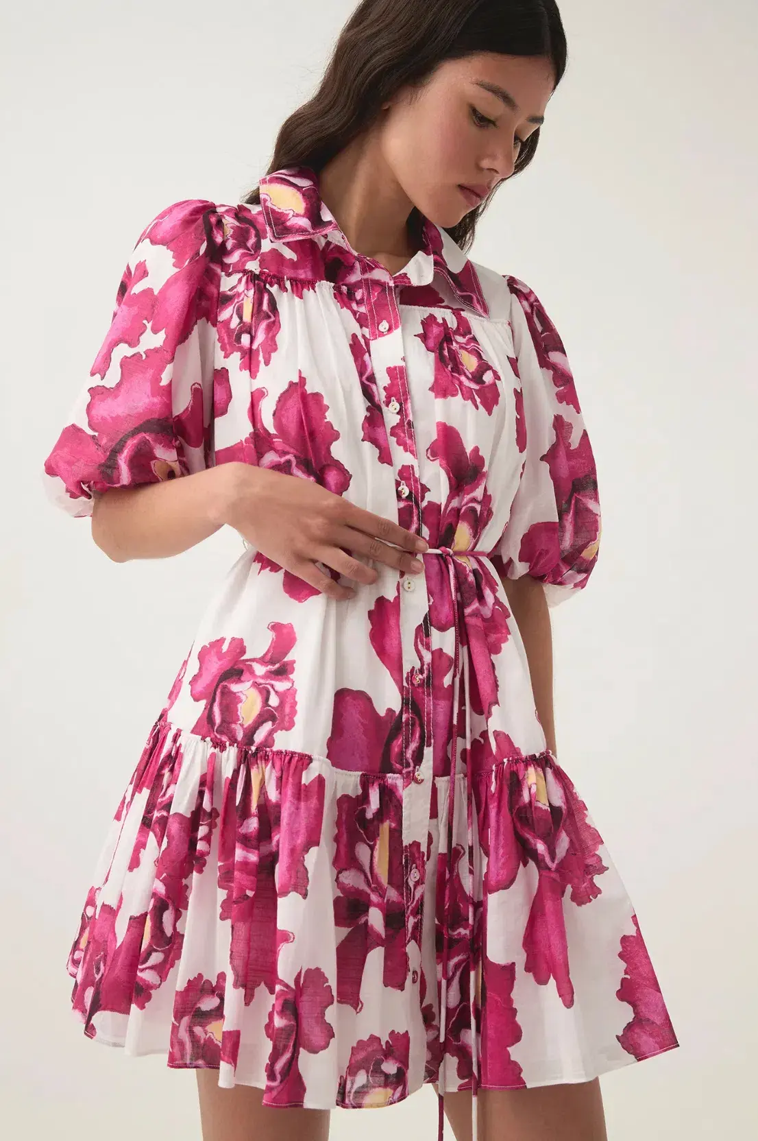 Aje Eliza Smock Mini Dress Boldly Blooming Size S / AU 8 - Image 2