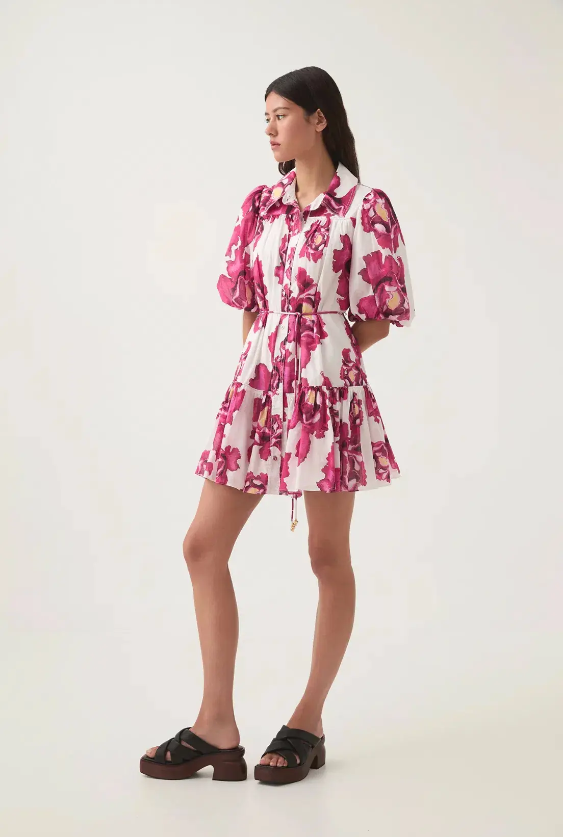 Aje Eliza Smock Mini Dress Boldly Blooming Size S / AU 8 - Image 4