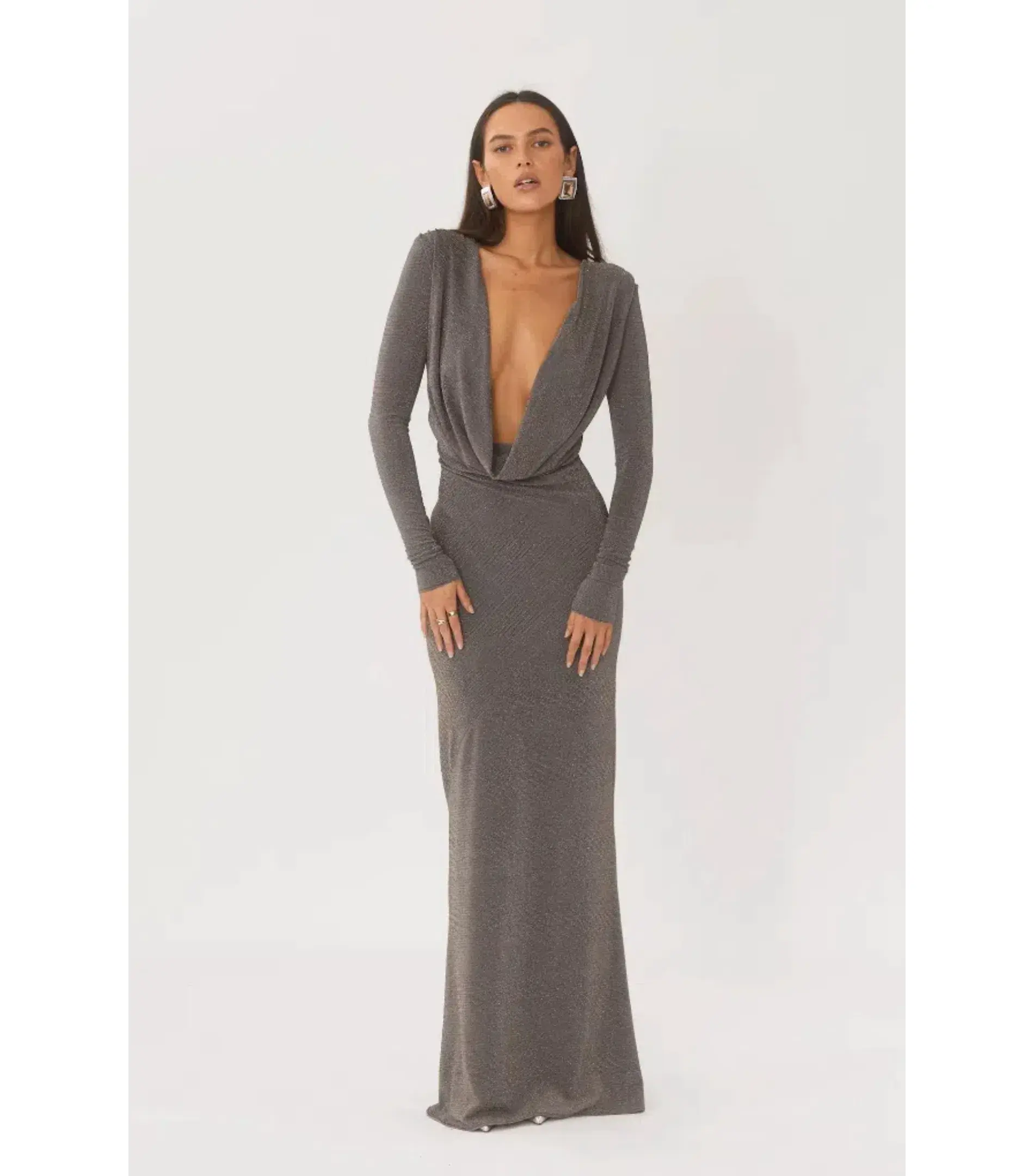 Arcina Ori Jen Maxi Dress Metallic Grey S / AU 8 - Image 2