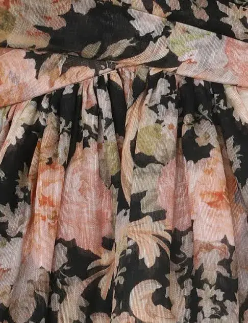 Zimmermann illustration Draped Mini Dress Tea Rococo Floral 2 / AU 12 for rent on The Volte - main image
