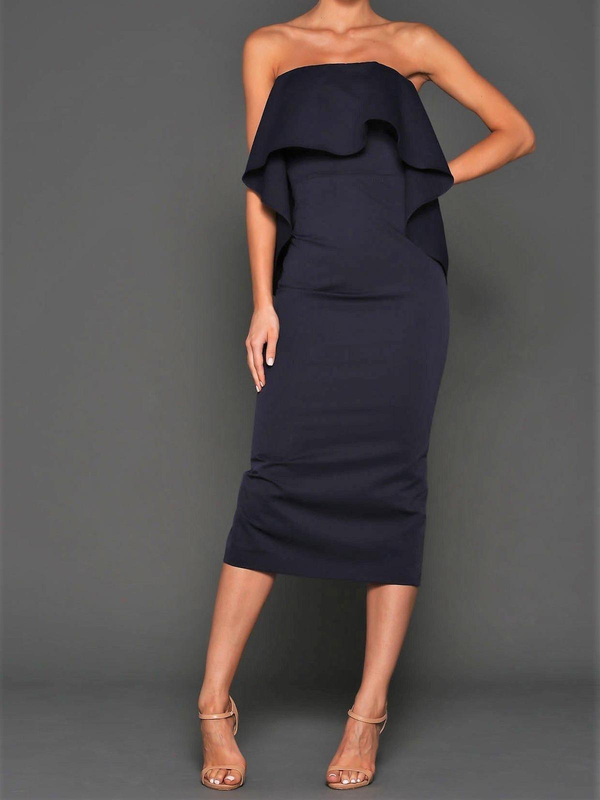Elle Zeitoune Tanisha Dress Navy 12 - Image 1