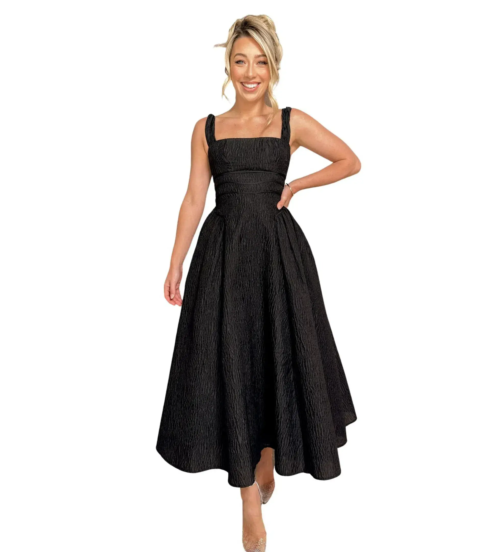 Rachel Gilbert Sophy Strap Dress Black Size 3 / AU 12 - Image 1