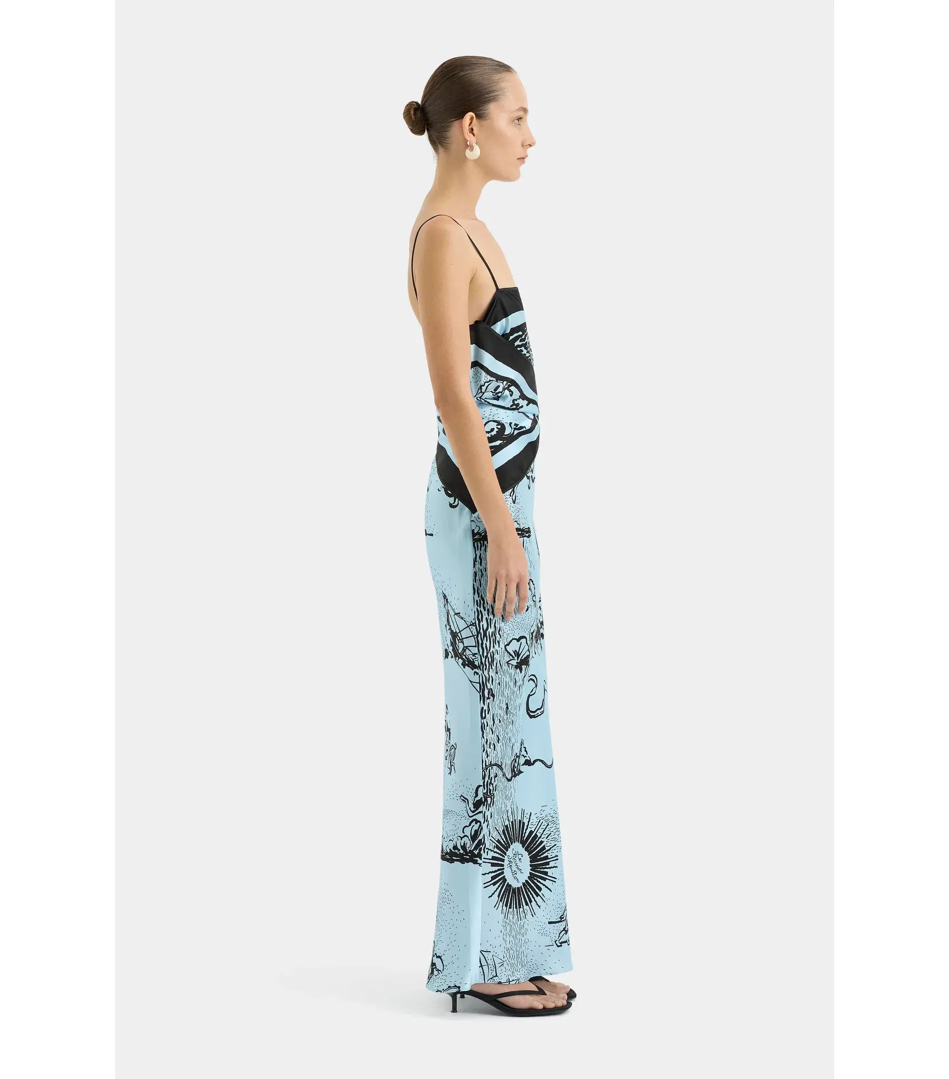 Sir the Label Dreamwood Scarf Midi Dress Brise Soleil Size 1 / AU 8 - Image 3