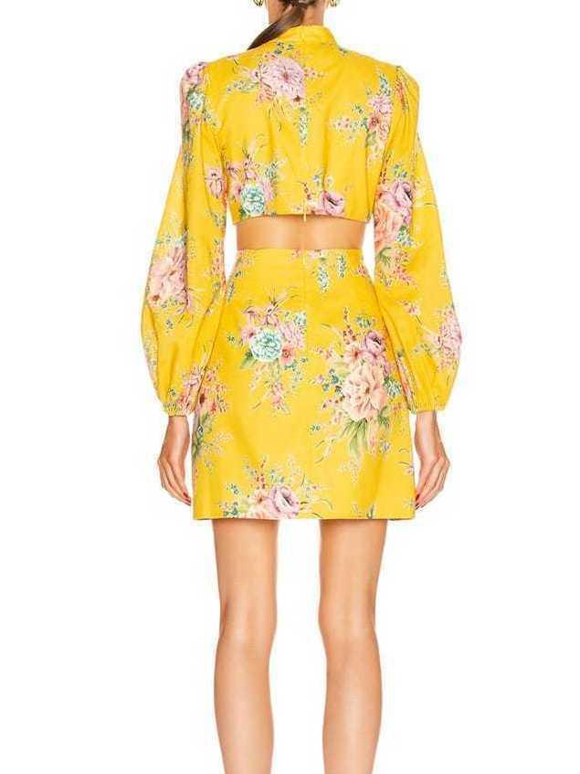 Zinnia cut-out floral print dress - Image 2