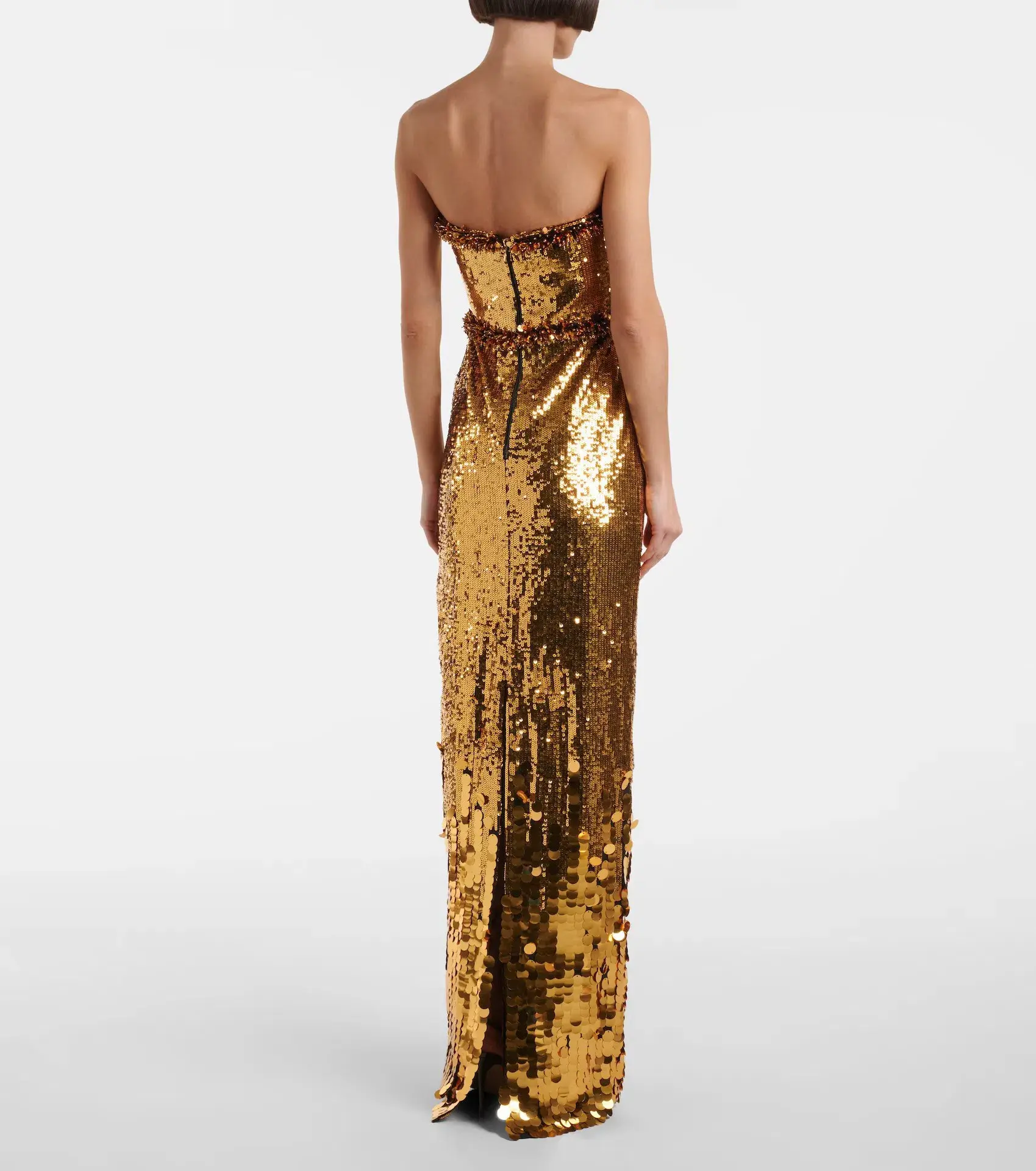 Rebecca Vallance Golden Hour Sequined Gown Gold Size 10 - Image 2