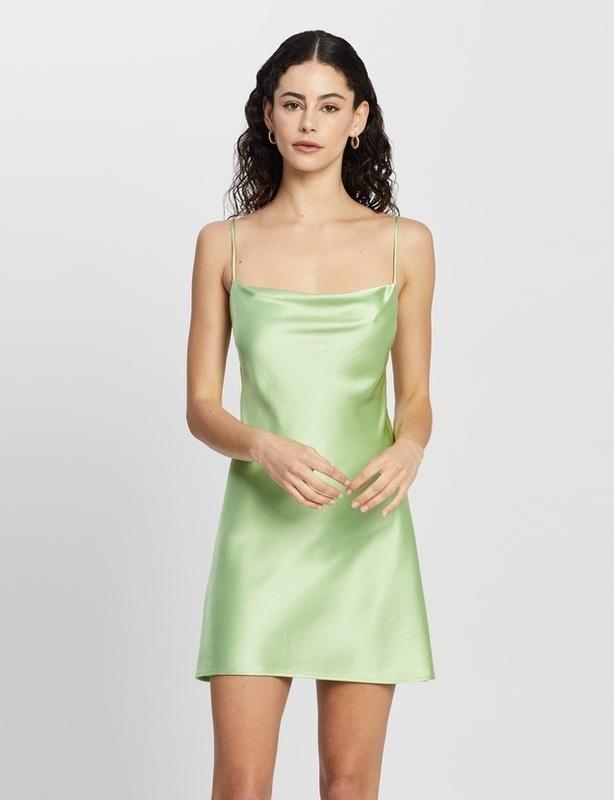 Bec & Bridge Apple Eyes Mini Dress Apple Green Size 10 for rent on The Volte - main image