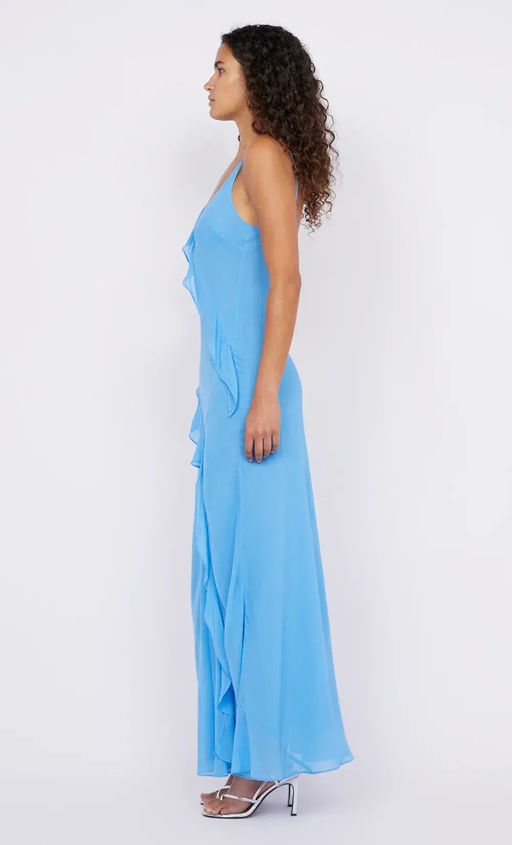 Bec & Bridge Aida Frill Dress Maxi Azure Size 8 - Image 4