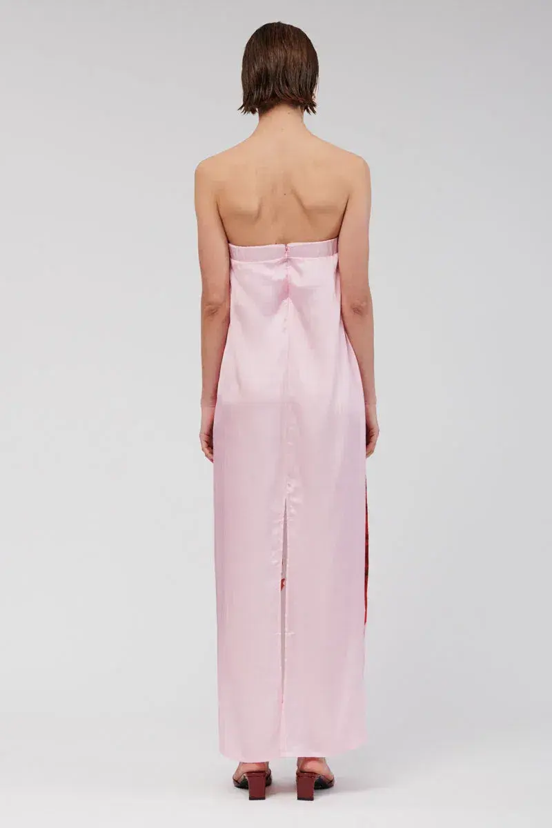 Suboo Emilia Bustier Maxi Dress Pink Floral Size S / AU 8 for rent on The Volte - main image