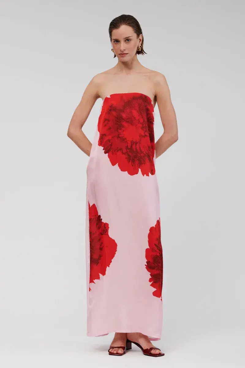 Suboo Emilia Bustier Maxi Dress Pink Floral Size S / AU 8 - Image 5