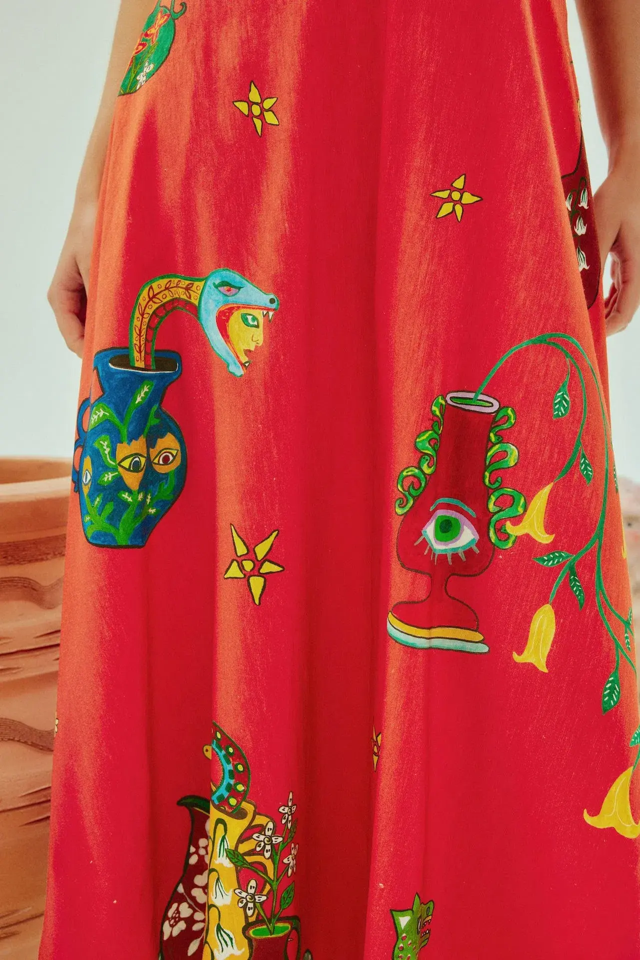 Alemais Rose Halter Dress Multi Size 10 - Image 4