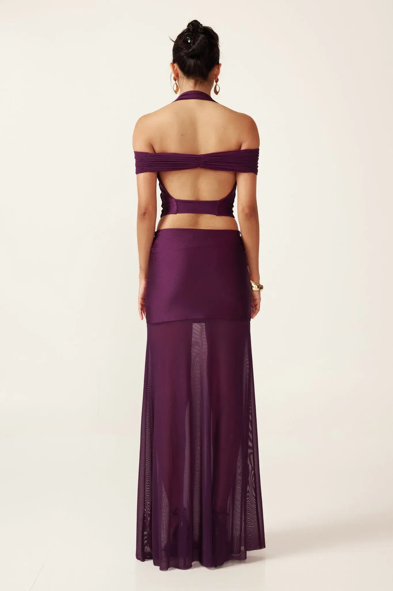 Ance Gria Vivienne Top and Skirt Set Purple Size XS / AU 6 - Image 2