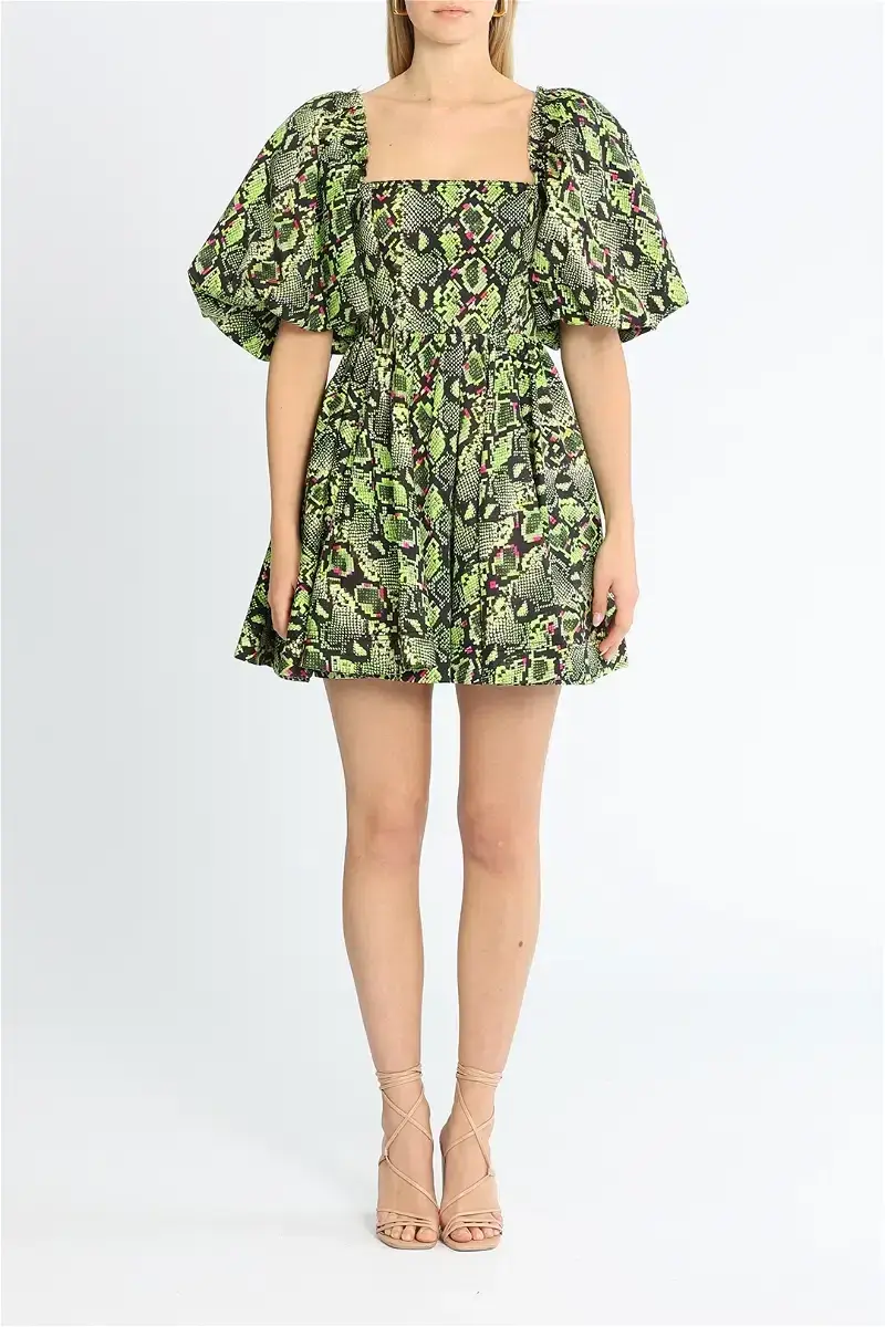 Aje Serpentine Corset Mini Dress Print Size 10 - Image 5