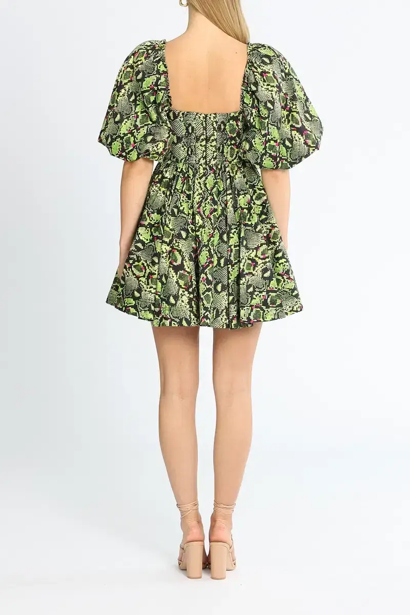 Aje Serpentine Corset Mini Dress Print Size 10 - Image 3