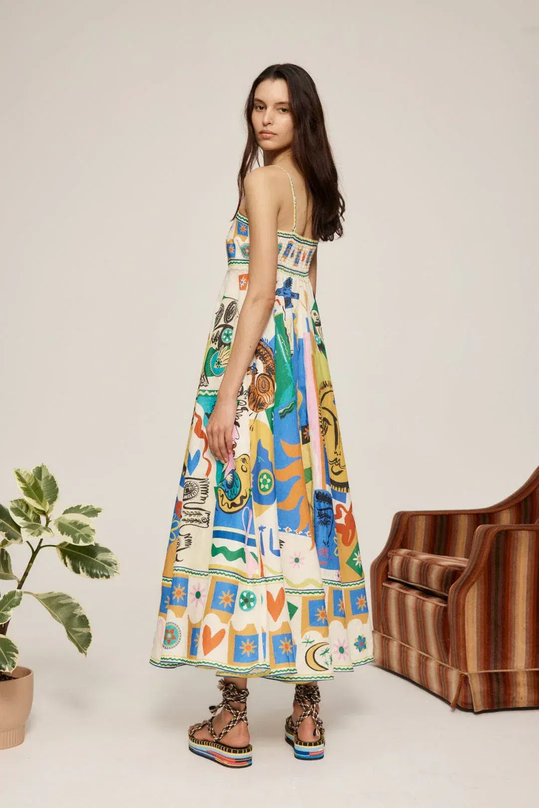 Alemais Soleil Sundress Print Size 8 - Image 3