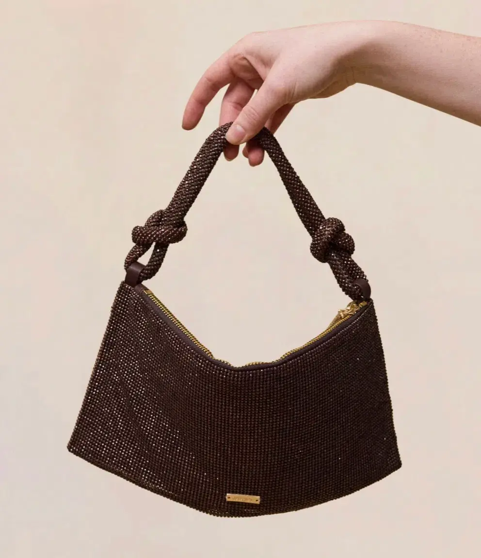 HERA NANO RHINESTONE SHOULDER BAG Brown Java - Image 3