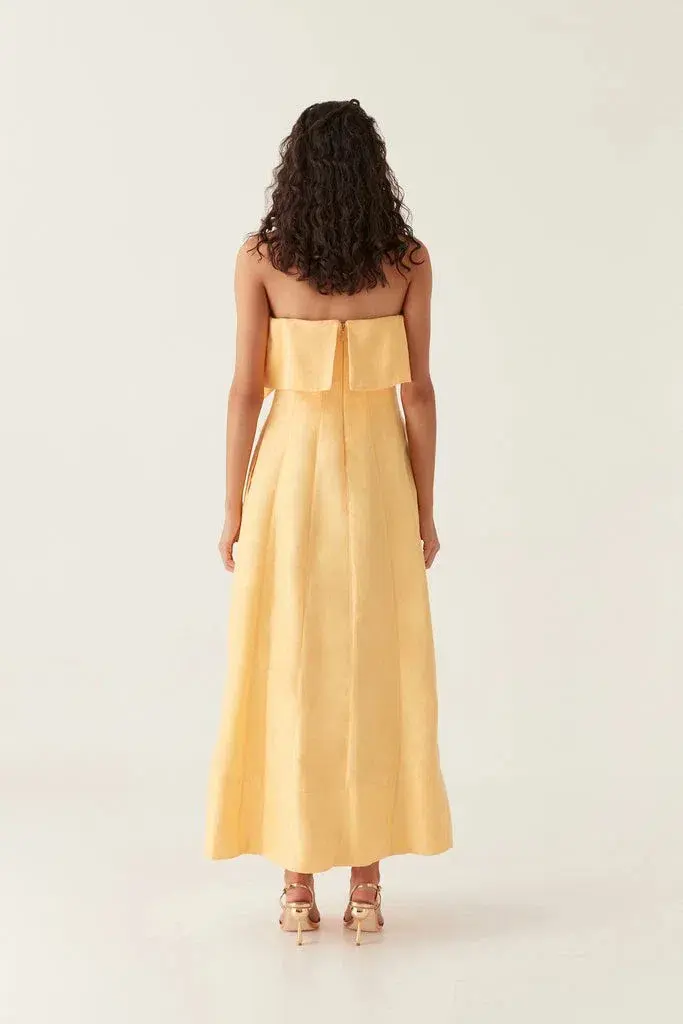 Aje Shallows Strapless Gown Marigold Yellow Size AU 10 - Image 2