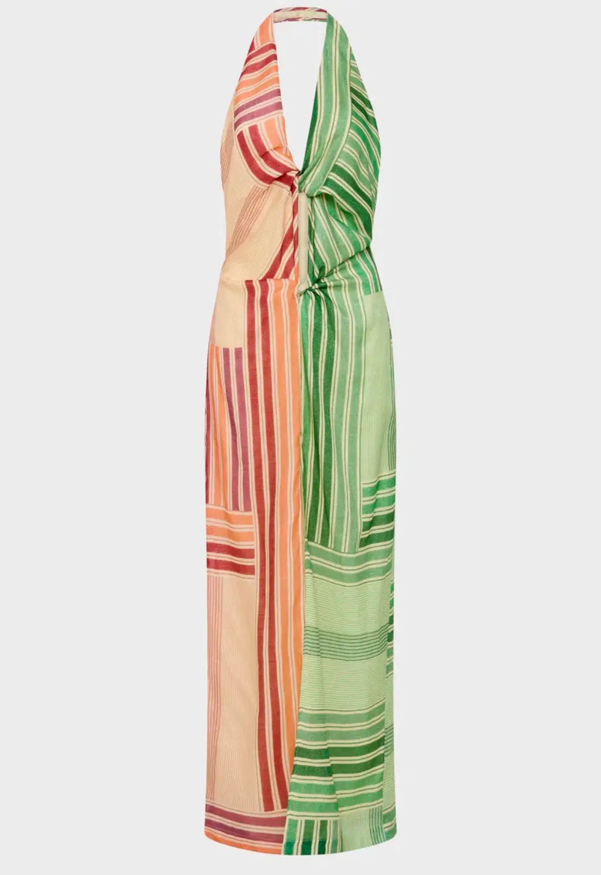 Sir the Label Marisol Twist Midi Dress Ulti Patchwork Stripe Multi Size 0 / AU 6 - Image 5