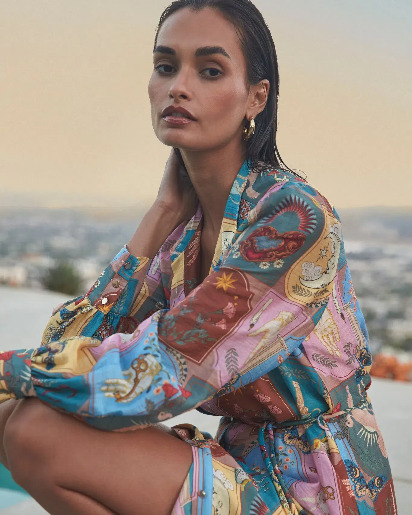 Sheike Mystic Tarot Midi Dress Print Size 6 - 10 - Image 3