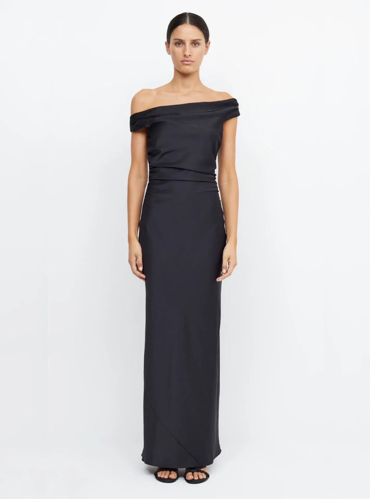 Bec & Bridge Eternity Off Shoulder Maxi Dress Black Size 8 - Image 1