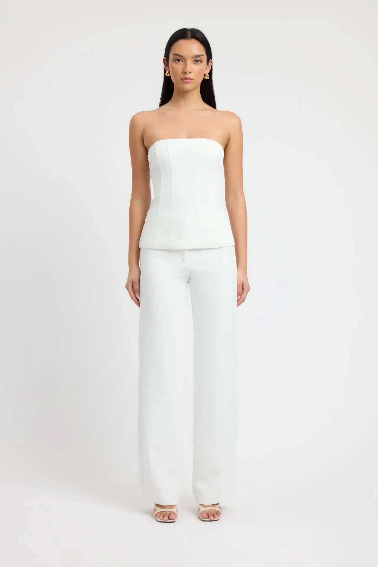 Kookai Ariel Corset & Willow Pants Set in White Size 8 - Image 1