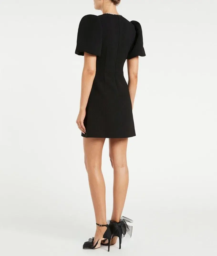Rebecca Vallance Katie Bow Mini Dress Black Size 10 - Image 3