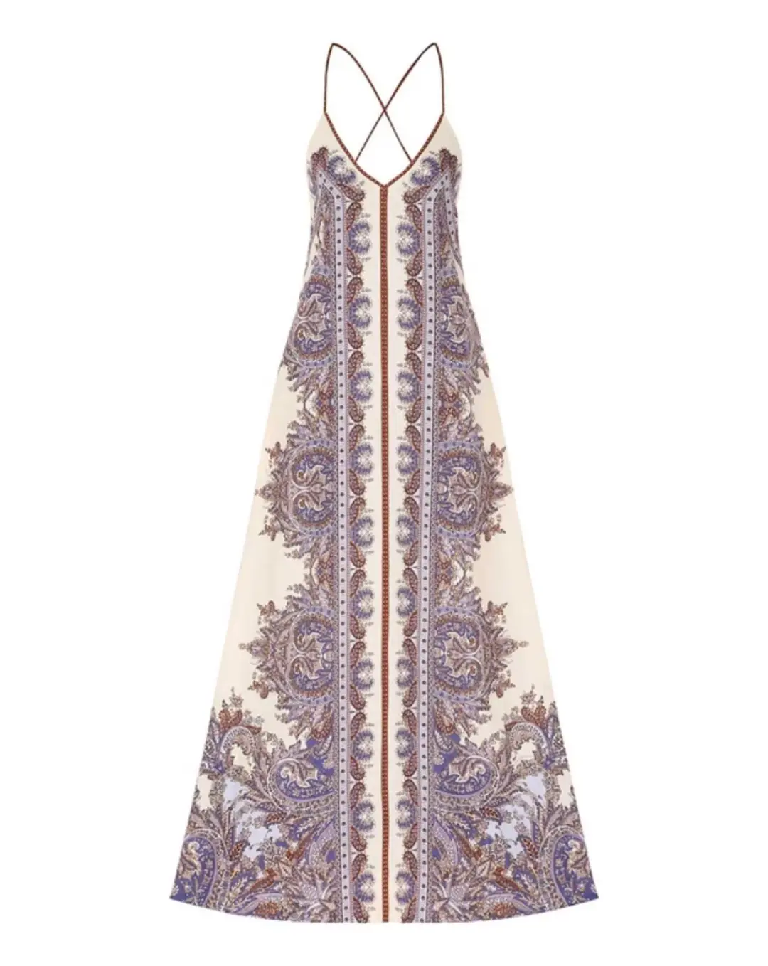 Zimmermann The Ottie A-line Maxi Dress in Purple Paisley Size 3/Au 14 for rent on The Volte - main image