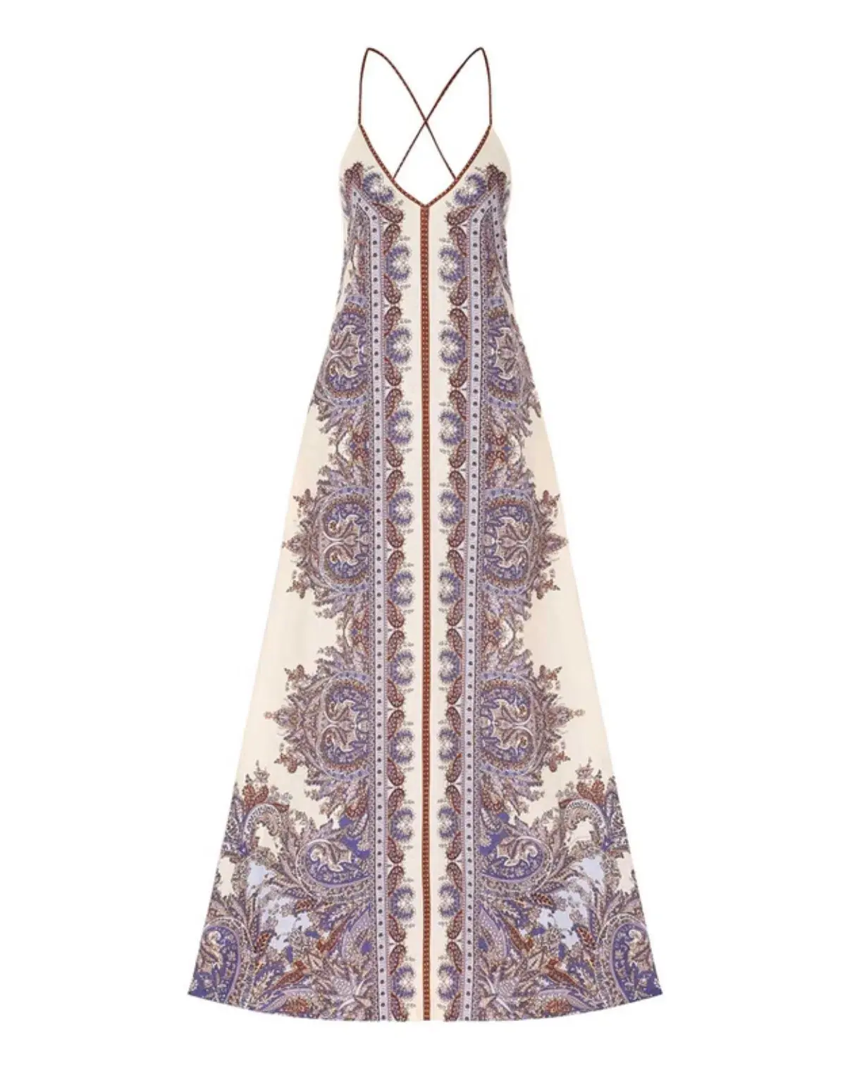 Zimmermann The Ottie A-line Maxi Dress in Purple Paisley Size 3/Au 14 - Image 1