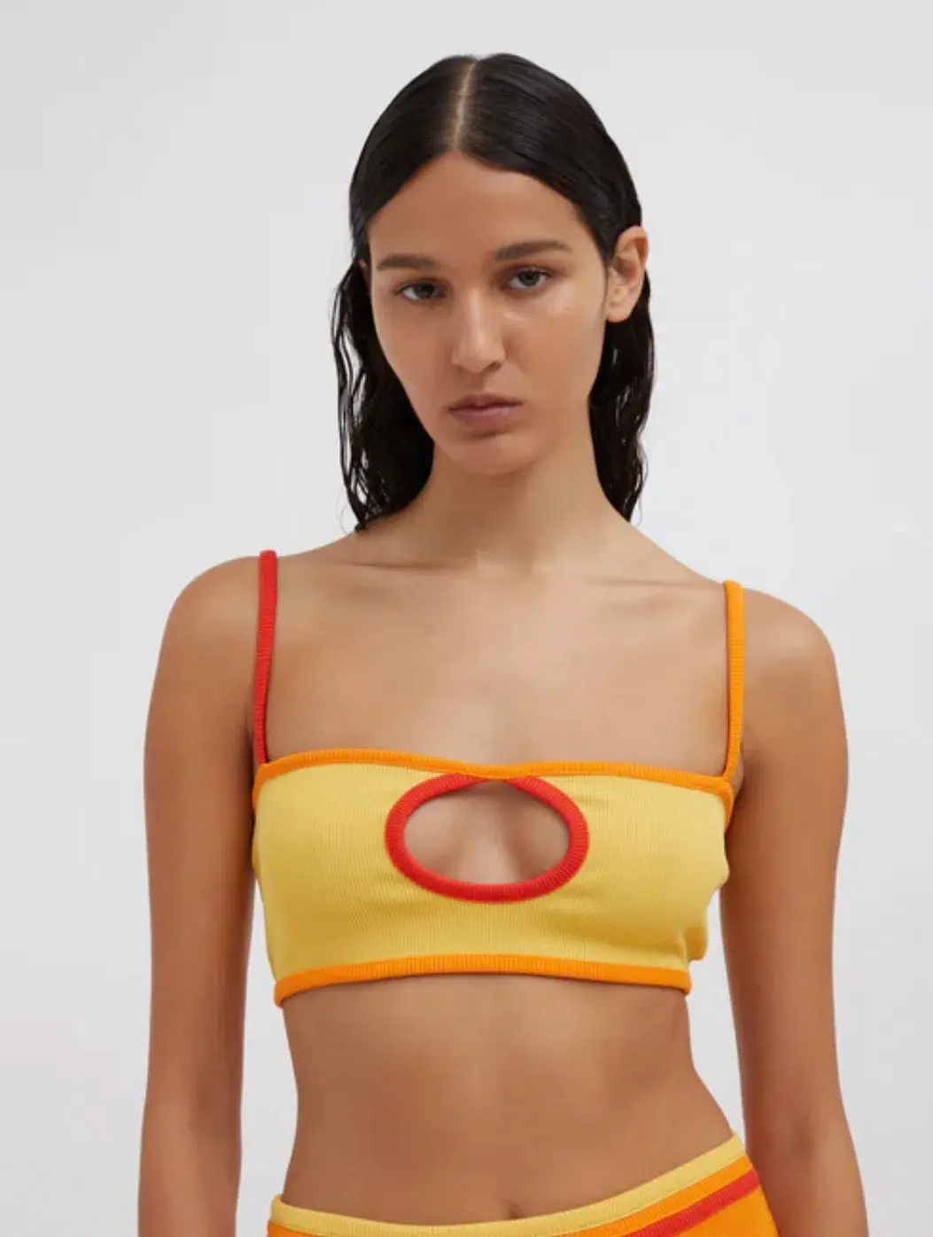 Christopher Esber  Fran Bandeau Top Orange Size 10  - Image 2