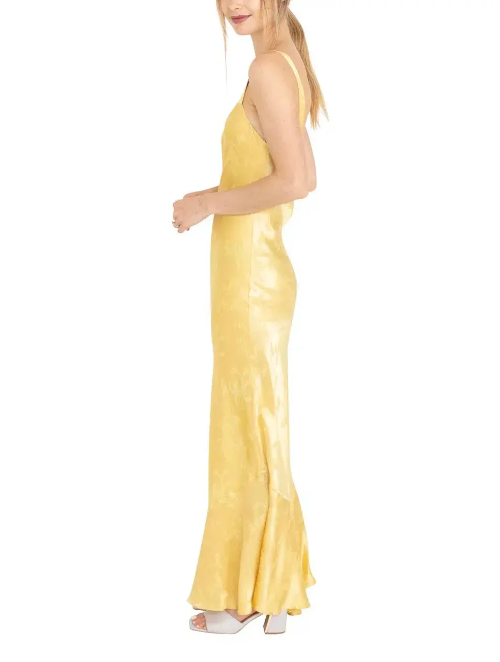 Realisation Par Allegra Dress Yellow Dragon Silk Jacquard Size XS/6 - Image 2